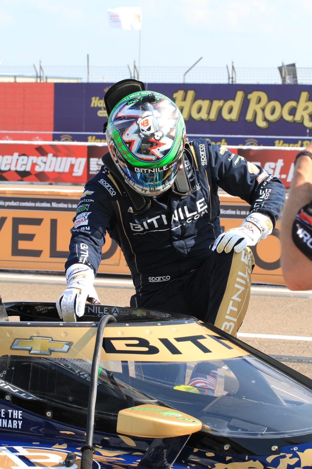 2022 Conor Daly Signed St Pete GP Ed Carpenter Racing Indycar Gloves