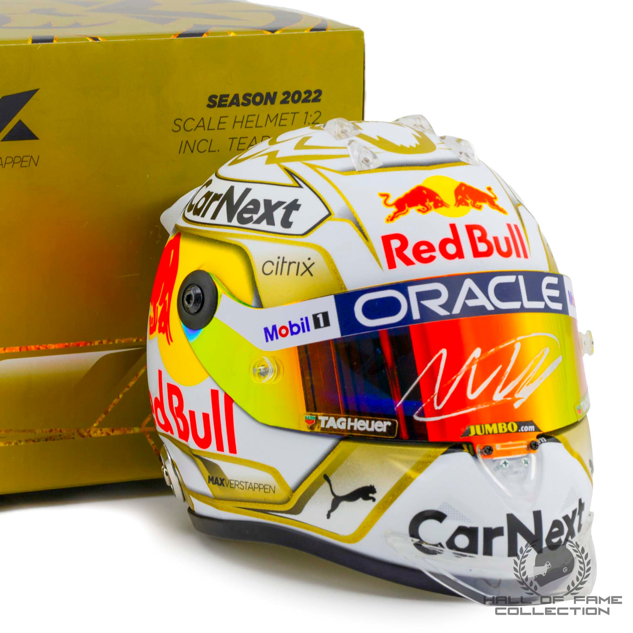 2022 Max Verstappen Signed Red Bull Racing 1:2 Scale F1 Helmet