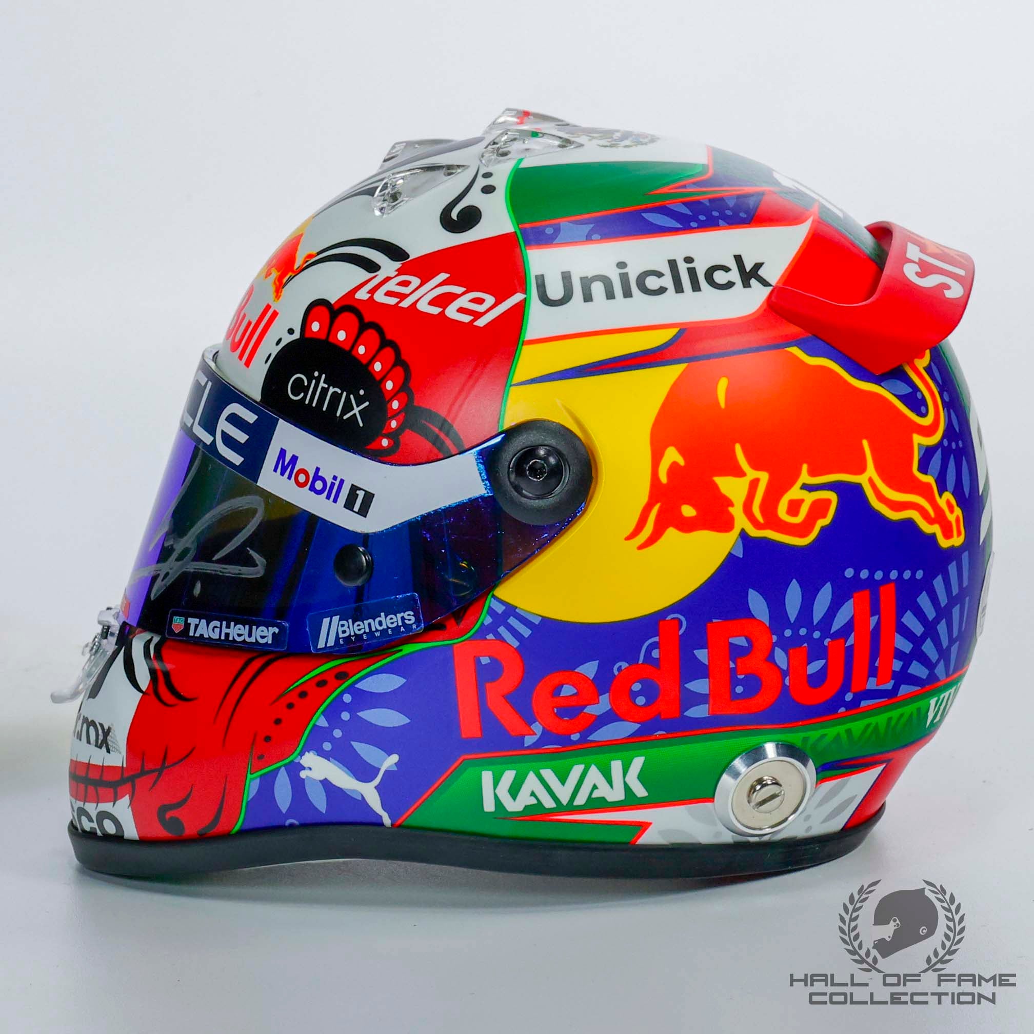 2022 Sergio Perez Signed Mexico GP Red Bull Racing 1:2 Scale F1 Helmet