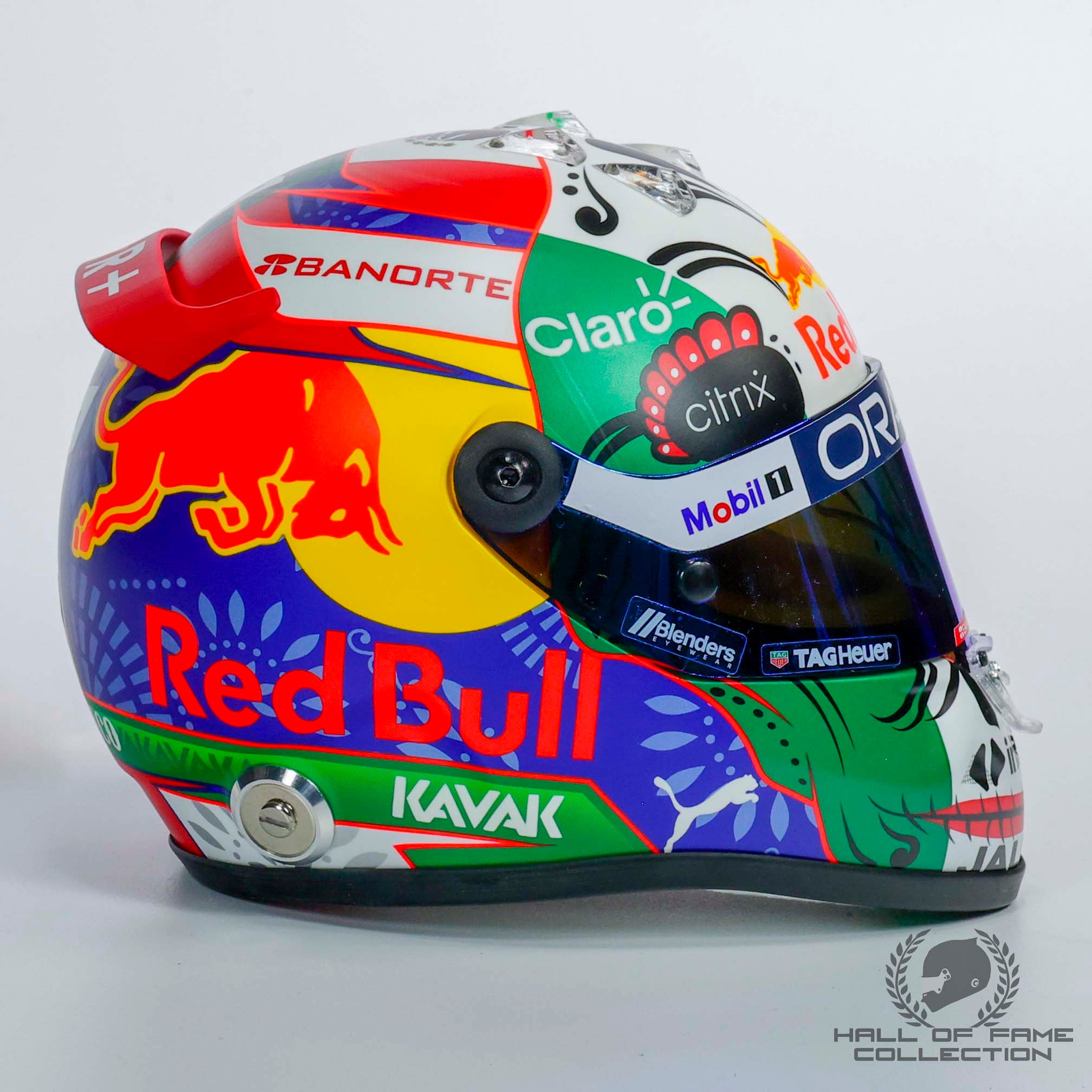 2022 Sergio Perez Signed Mexico GP Red Bull Racing 1:2 Scale F1 Helmet