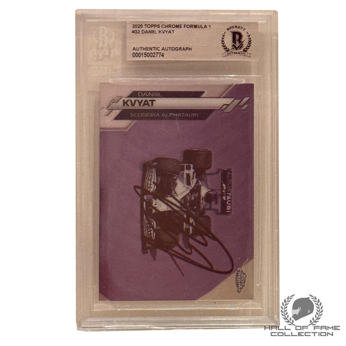 2020 Topps Formula 1 Daniil Kvyat Authentic Autograph Card