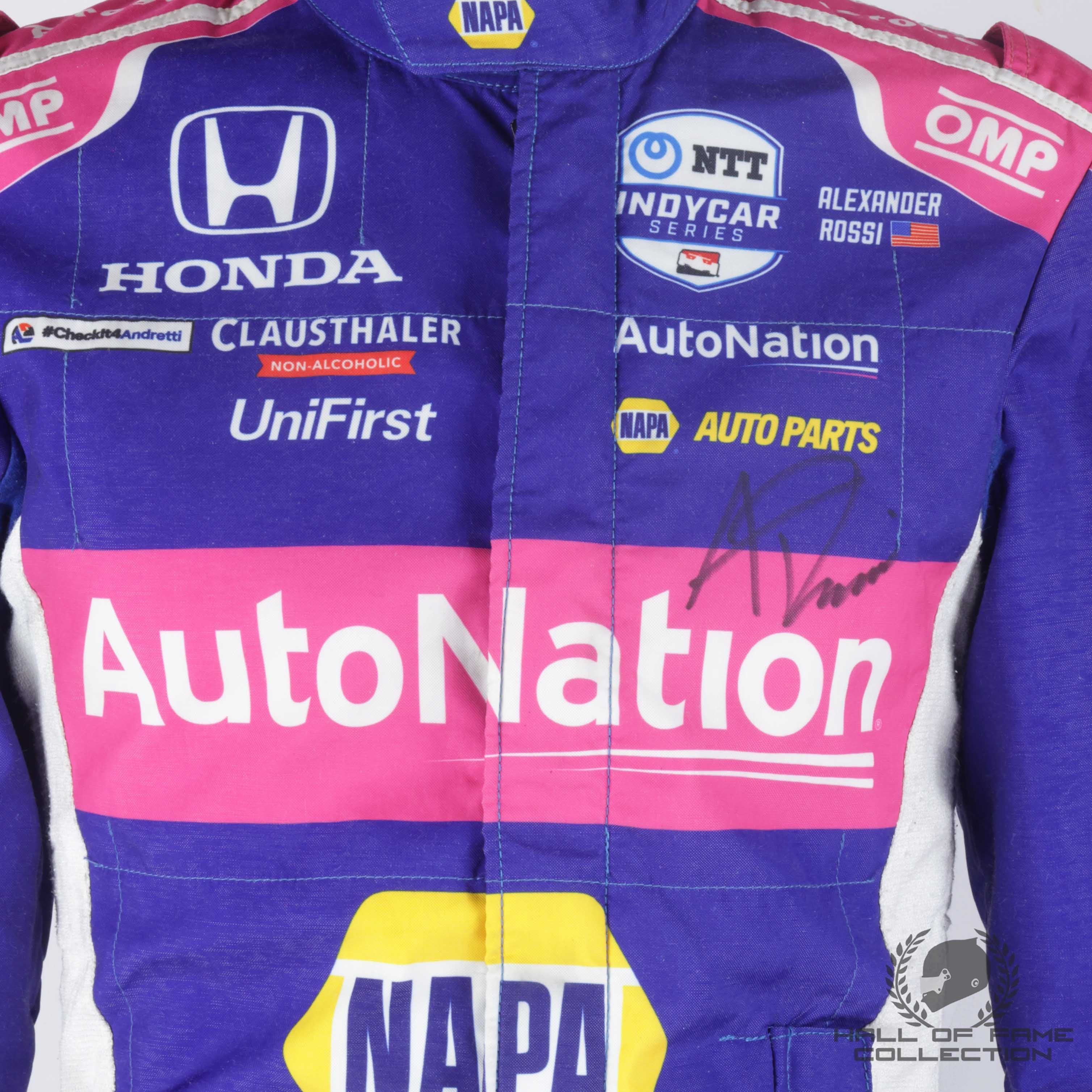 2022 Alexander Rossi Race Used Andretti Autosport IndyCar Suit
