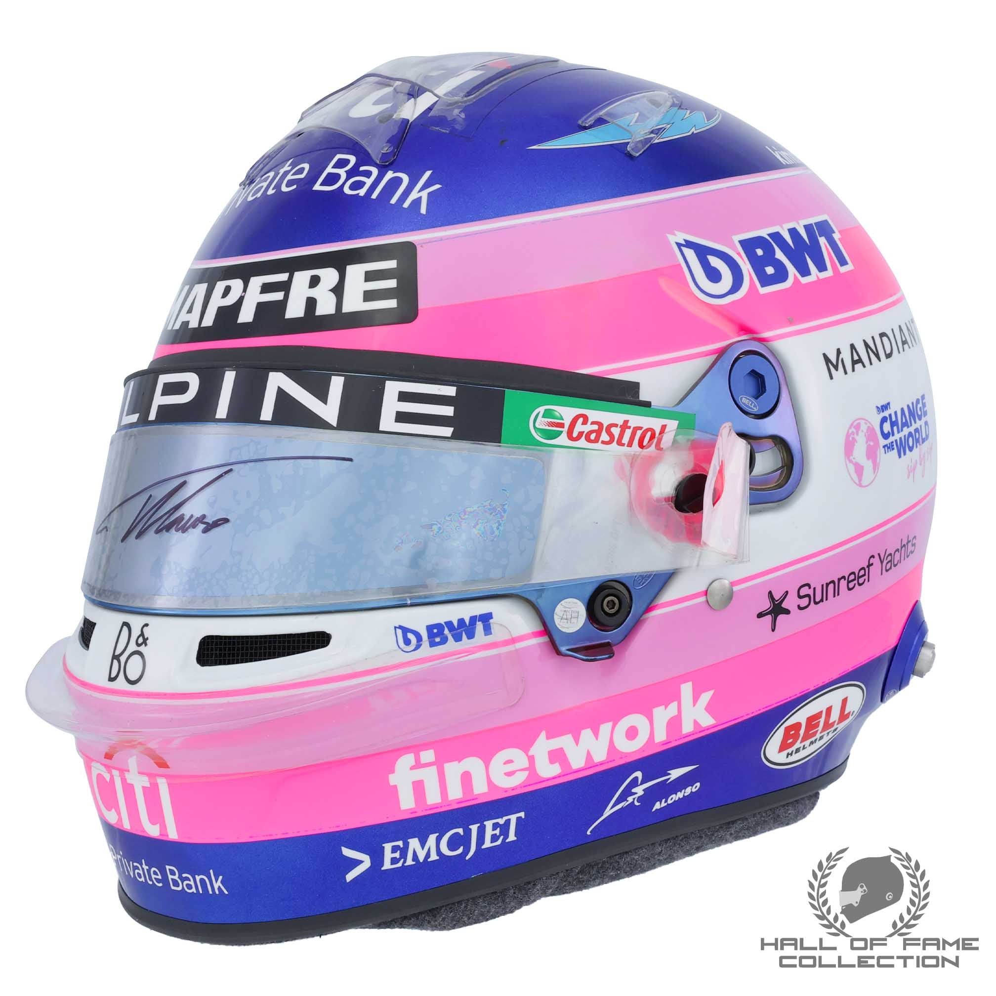2022 Fernando Alonso Signed Used Alpine F1 Helmet