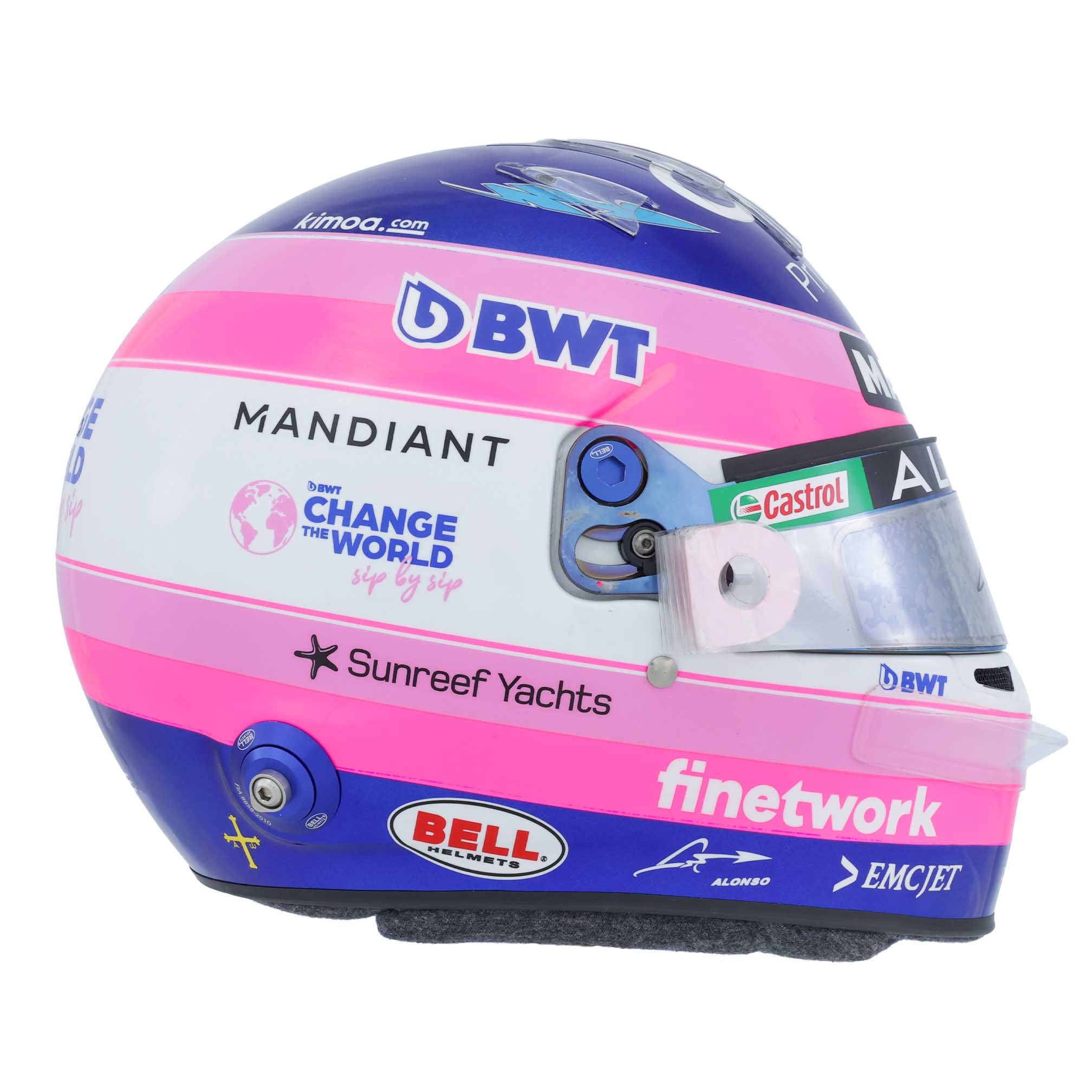 2022 Fernando Alonso Signed Used Alpine F1 Helmet