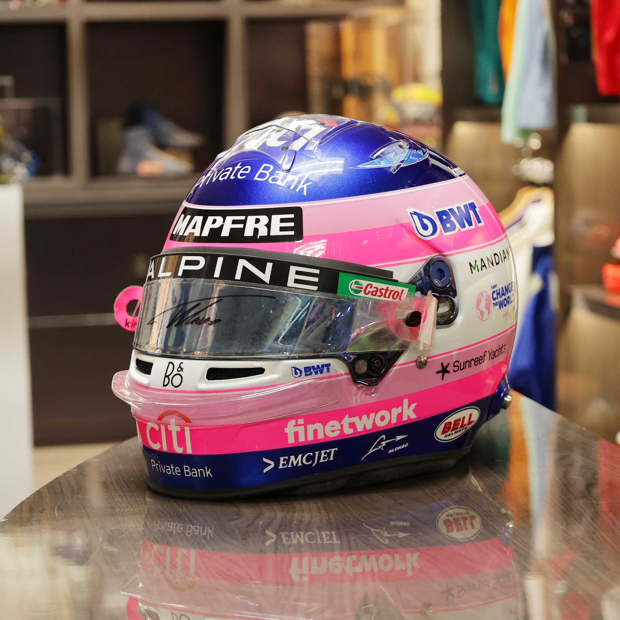 2022 Fernando Alonso Signed Used Alpine F1 Helmet