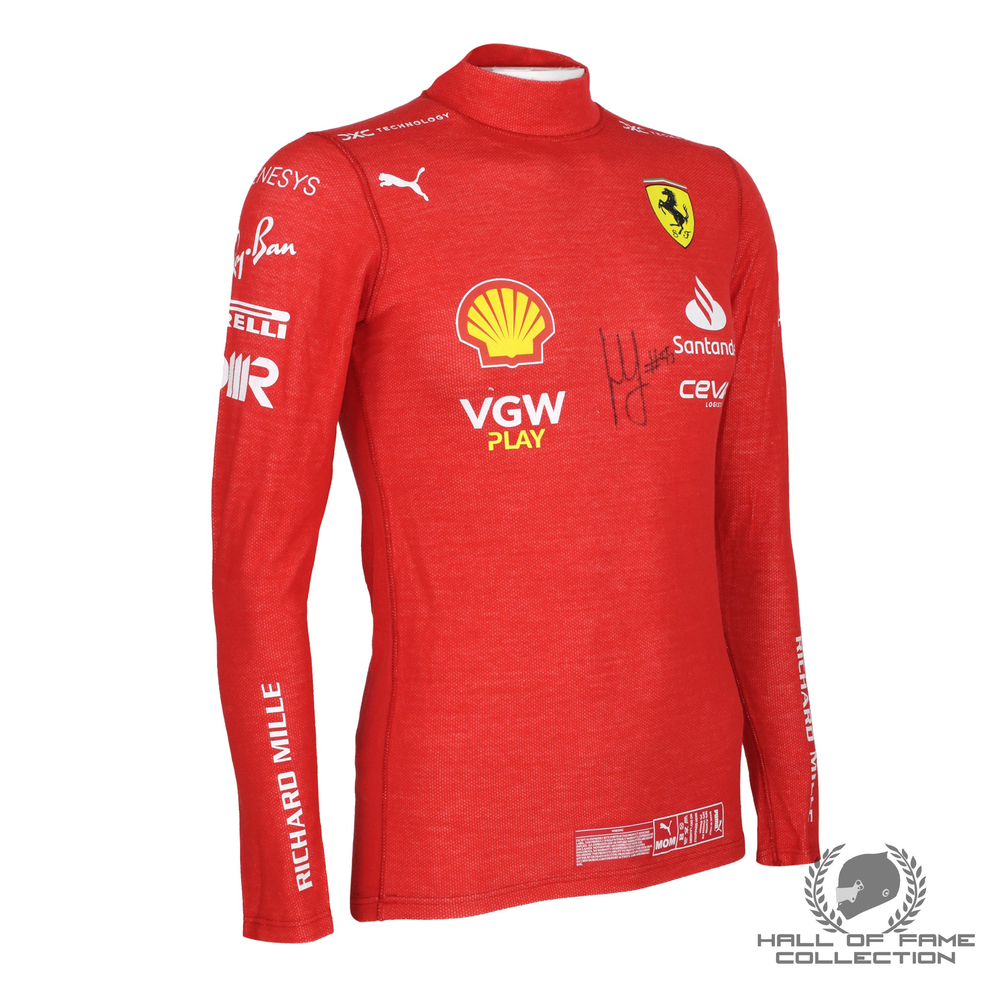 2023 Carlos Sainz Signed Race Used Scuderia Ferrari F1 Nomex
