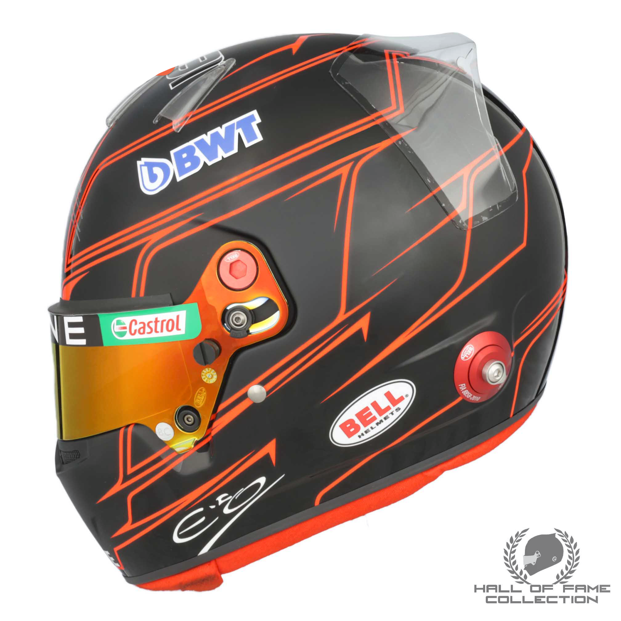 2023 Esteban Ocon Signed Used Bell HP77 Alpine F1 Helmet