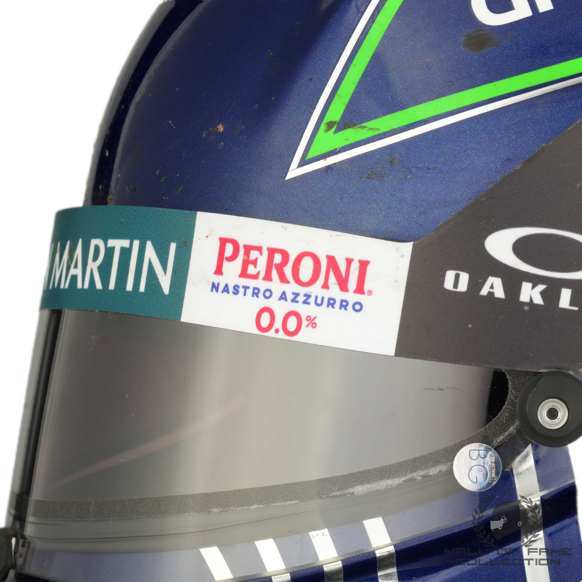 2023 Lance Stroll Signed British GP Race Used Aston Martin F1 Helmet