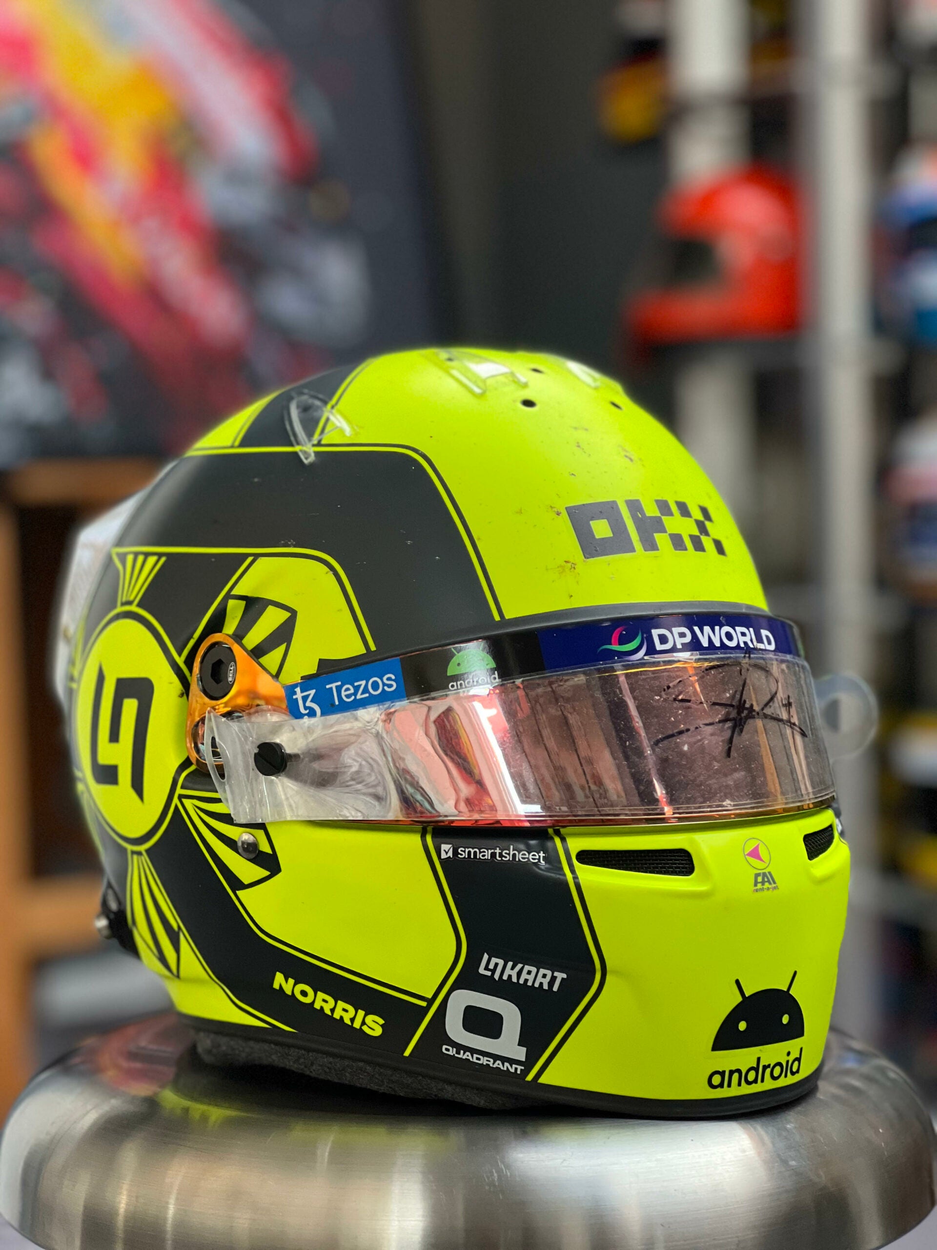 2023 Lando Norris Signed Original Used McLaren F1 Helmet