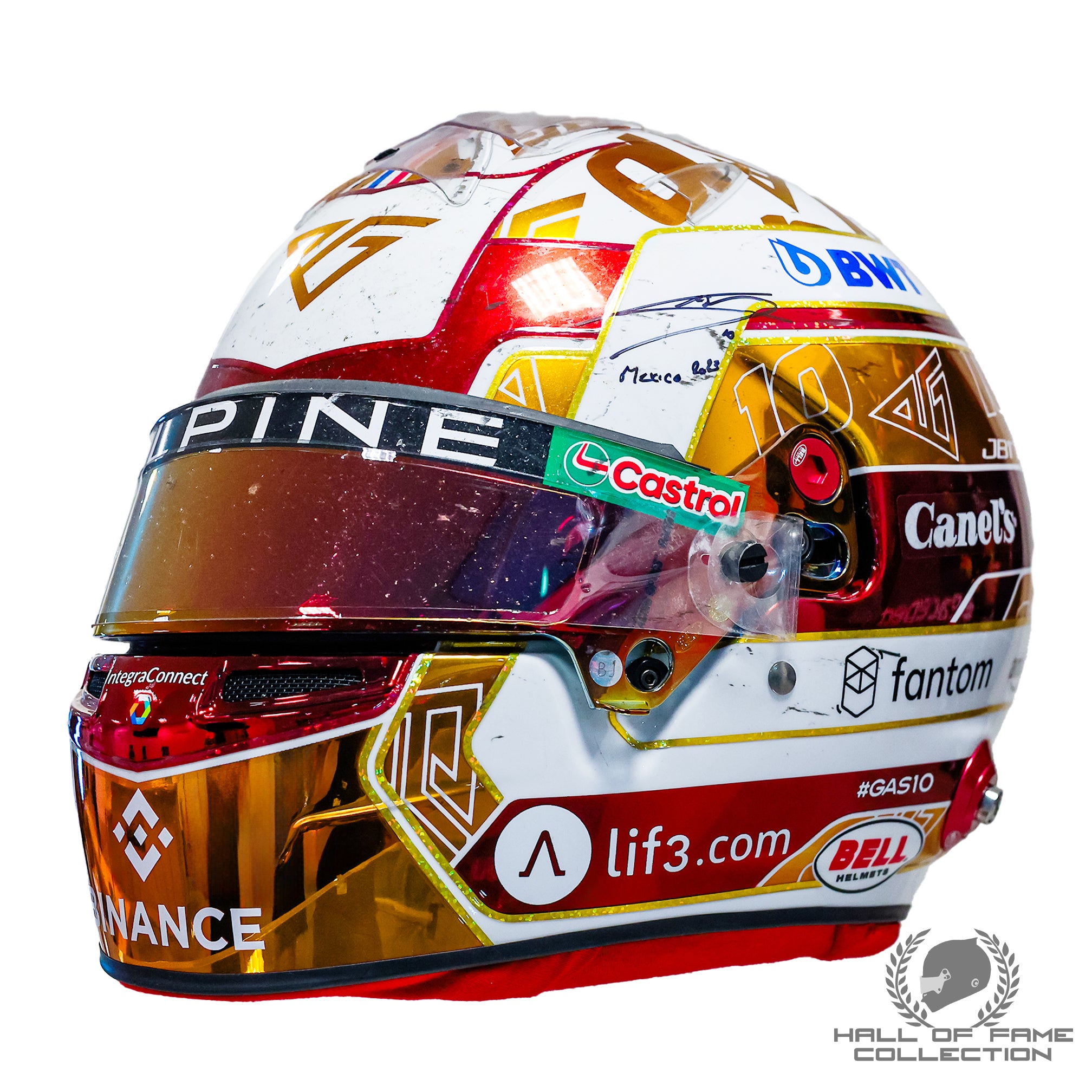 2023 Pierre Gasly Signed Race Used Mexican GP Alpine F1 Helmet