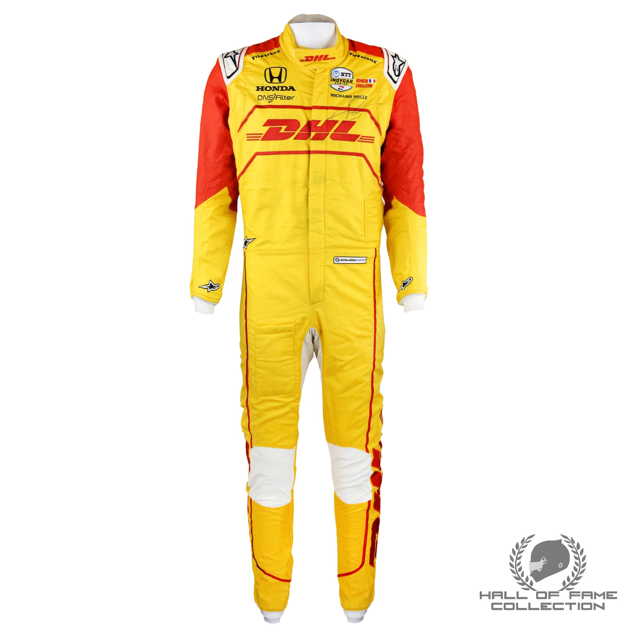 2023 Romain Grosjean Signed Race Used Andretti Autosports IndyCar Suit