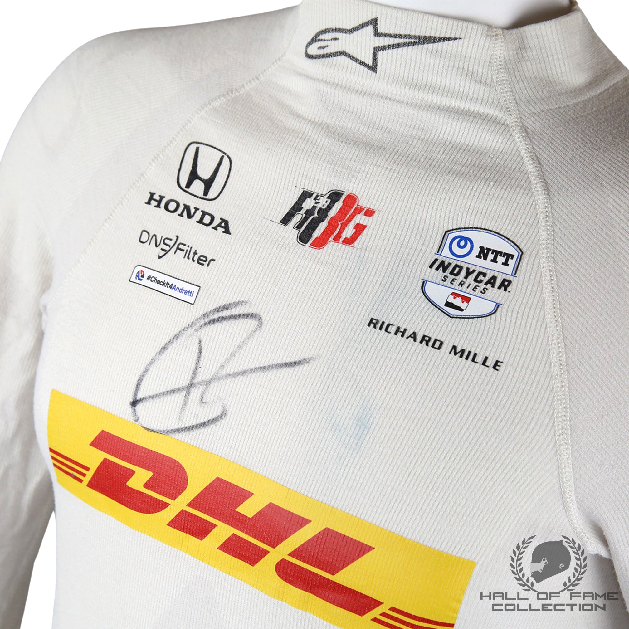 2023 Romain Grosjean Signed Andretti Autosport IndyCar DHL Nomex