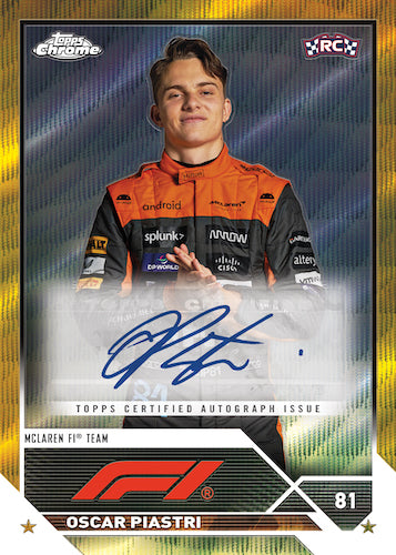 2023 Topps Chrome Formula 1 Racing Factory Sealed Hobby Box - Piastri Rookies