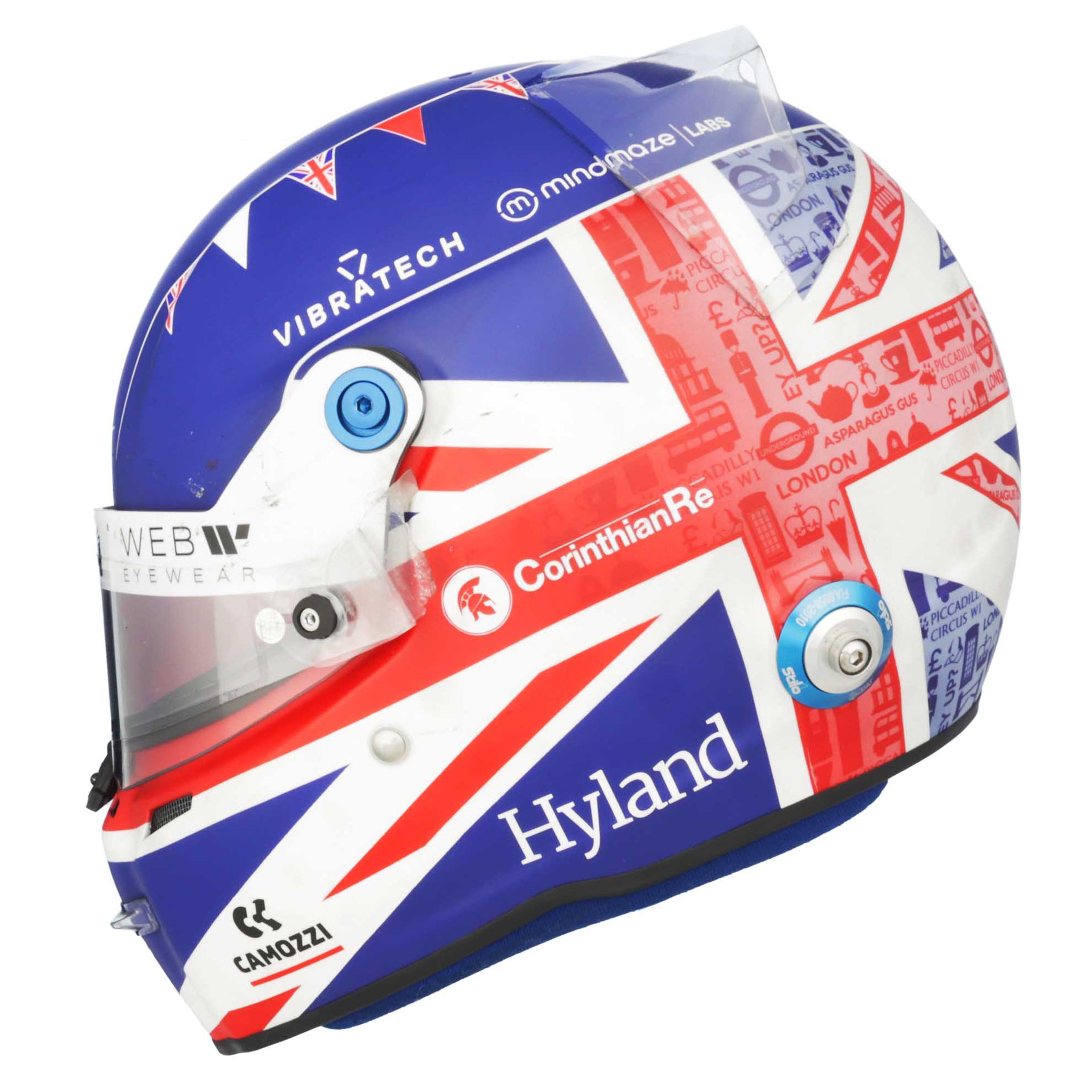 2023 Valtteri Bottas Signed British GP Special Race Used Alfa Romeo F1 Helmet