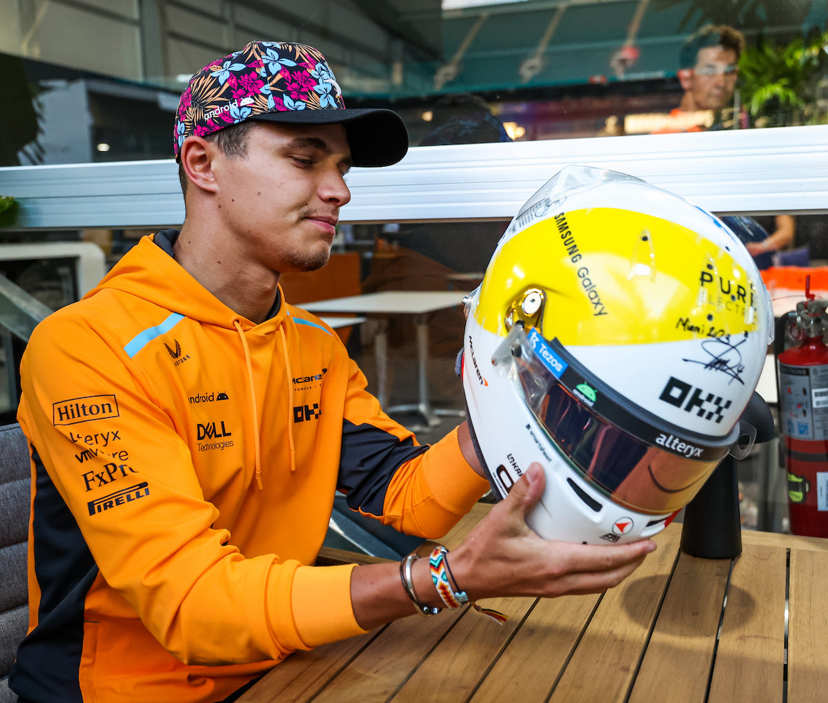 2023 Lando Norris Signed Miami Used McLaren F1 Helmet