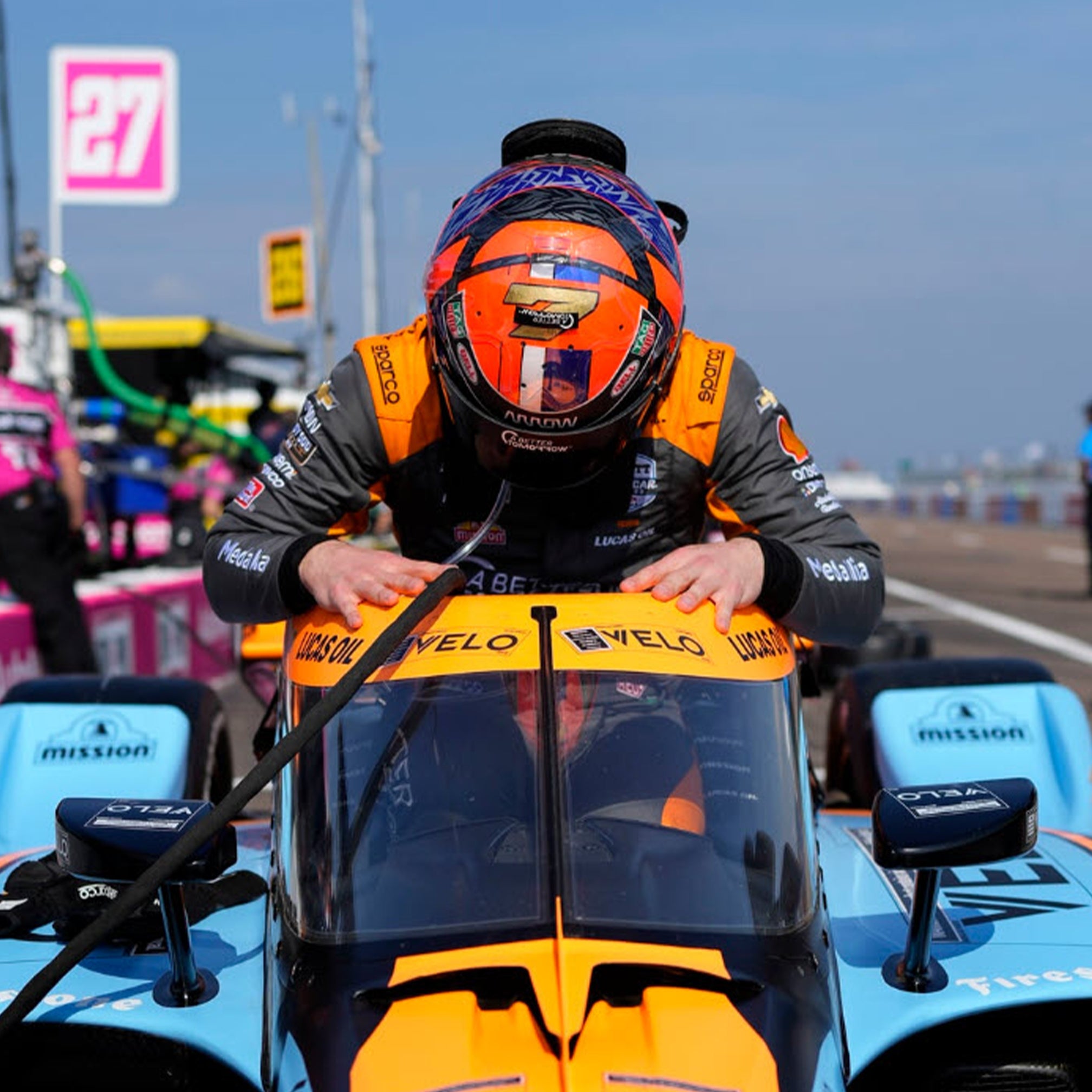 2023 Alexander Rossi Signed Race Used McLaren IndyCar Helmet