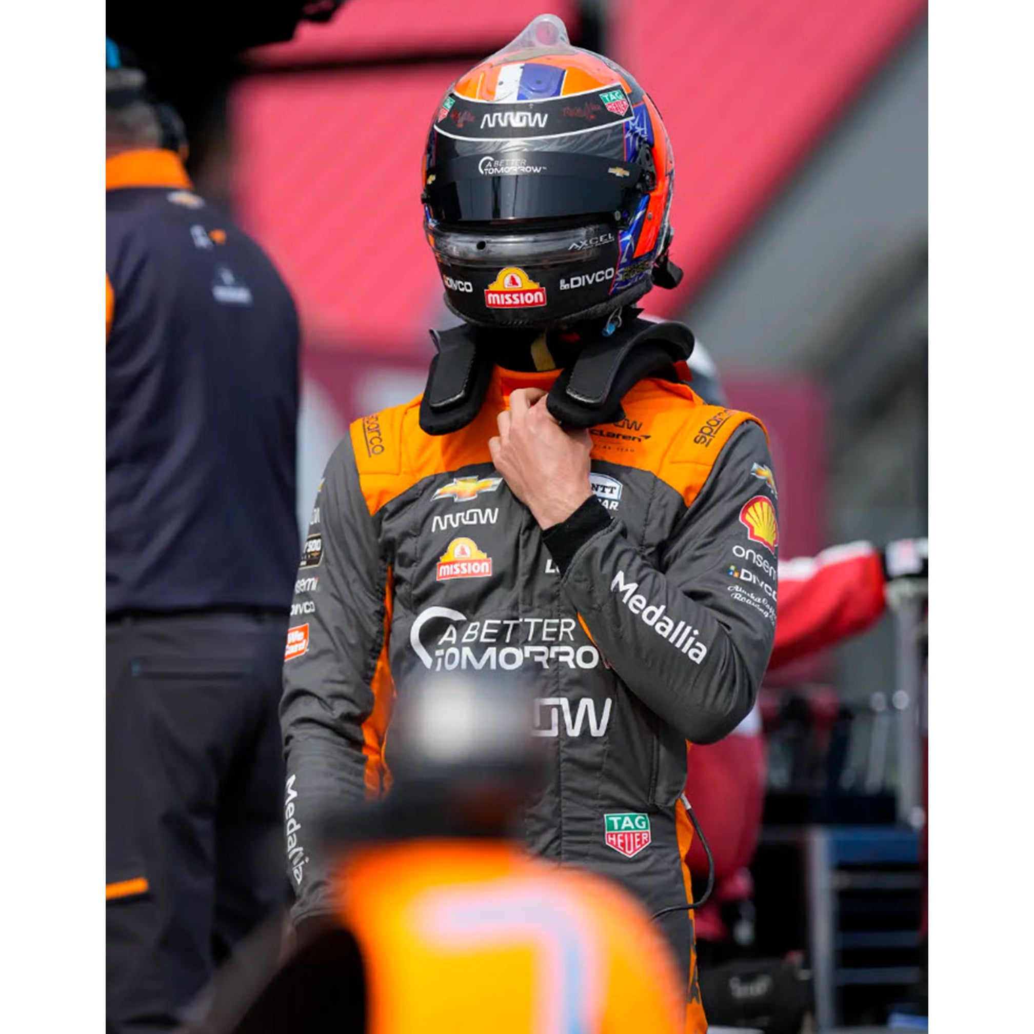 2023 Alexander Rossi Signed Race Used McLaren IndyCar Helmet