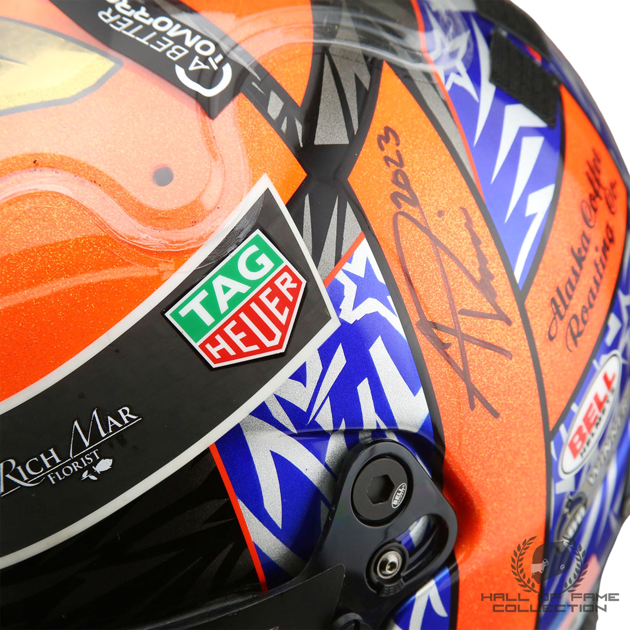 2023 Alexander Rossi Signed Race Used McLaren IndyCar Helmet