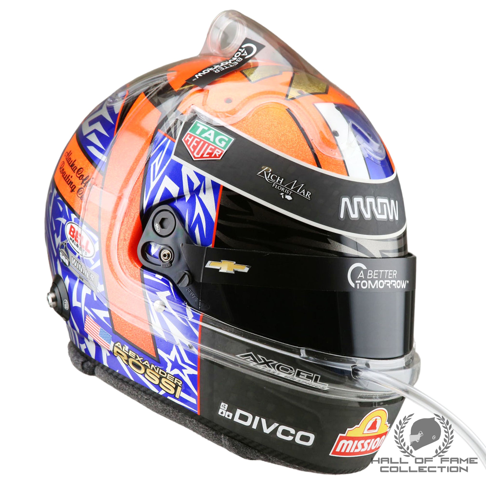 2023 Alexander Rossi Signed Race Used McLaren IndyCar Helmet
