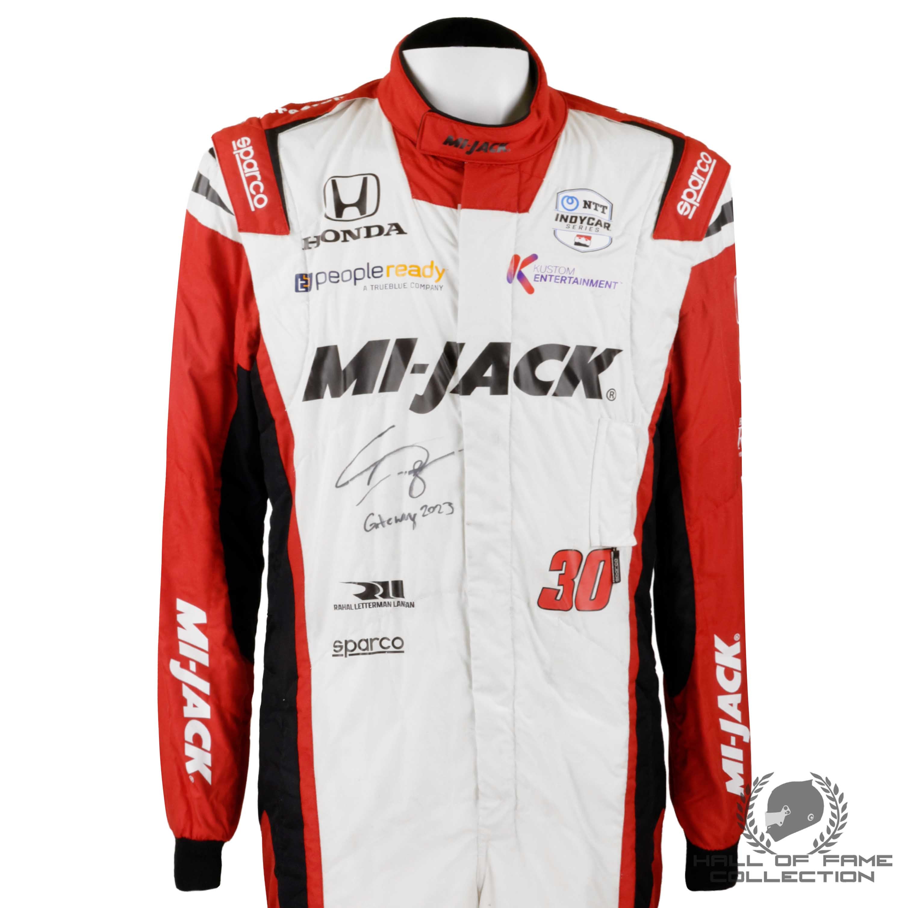 2023 Conor Daly Signed Race Used Gateway GP Rahal Letterman Lanigan Racing Indycar Suit