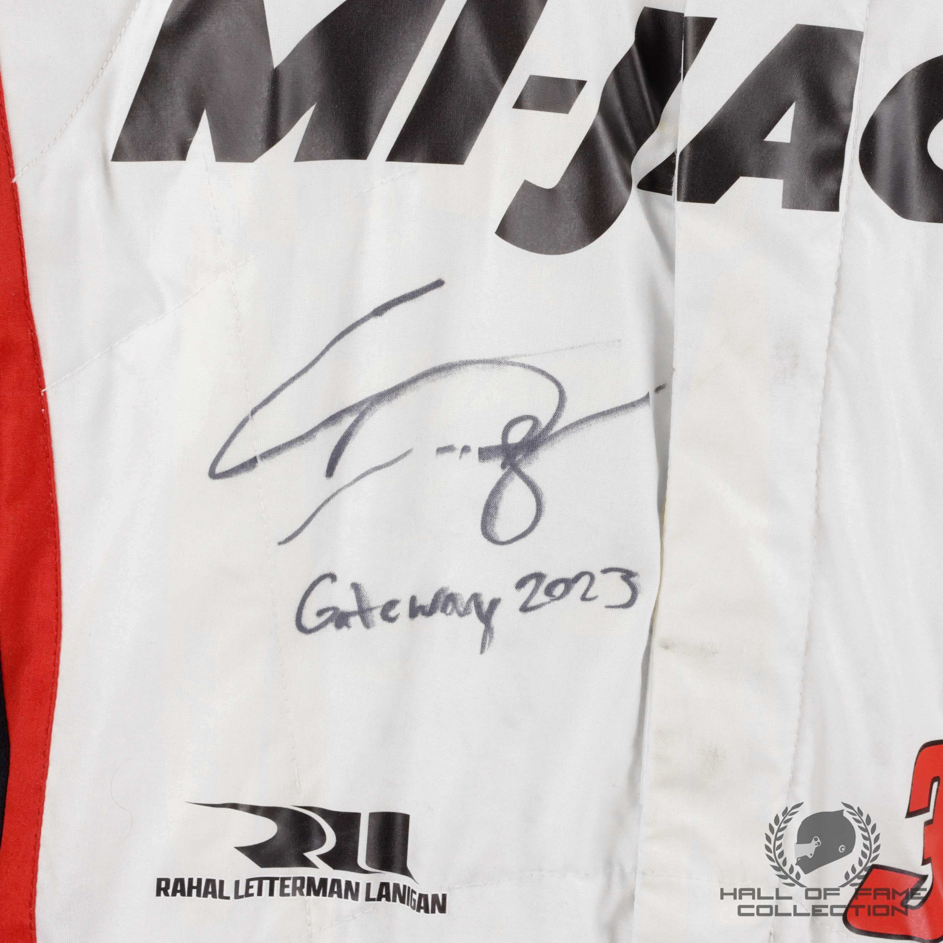 2023 Conor Daly Signed Race Used Gateway GP Rahal Letterman Lanigan Racing Indycar Suit