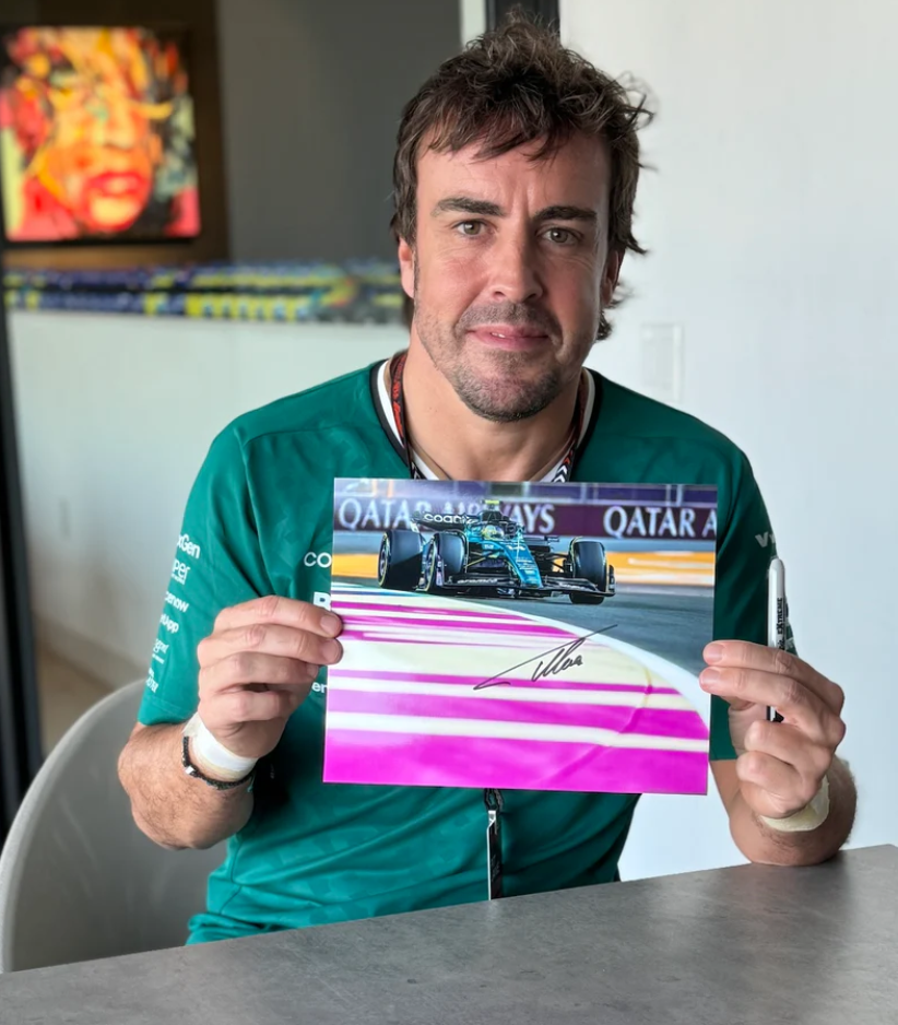 Fernando Alonso Signed Aston Martin Limited Edition /25 Framed F1 Photo - LV