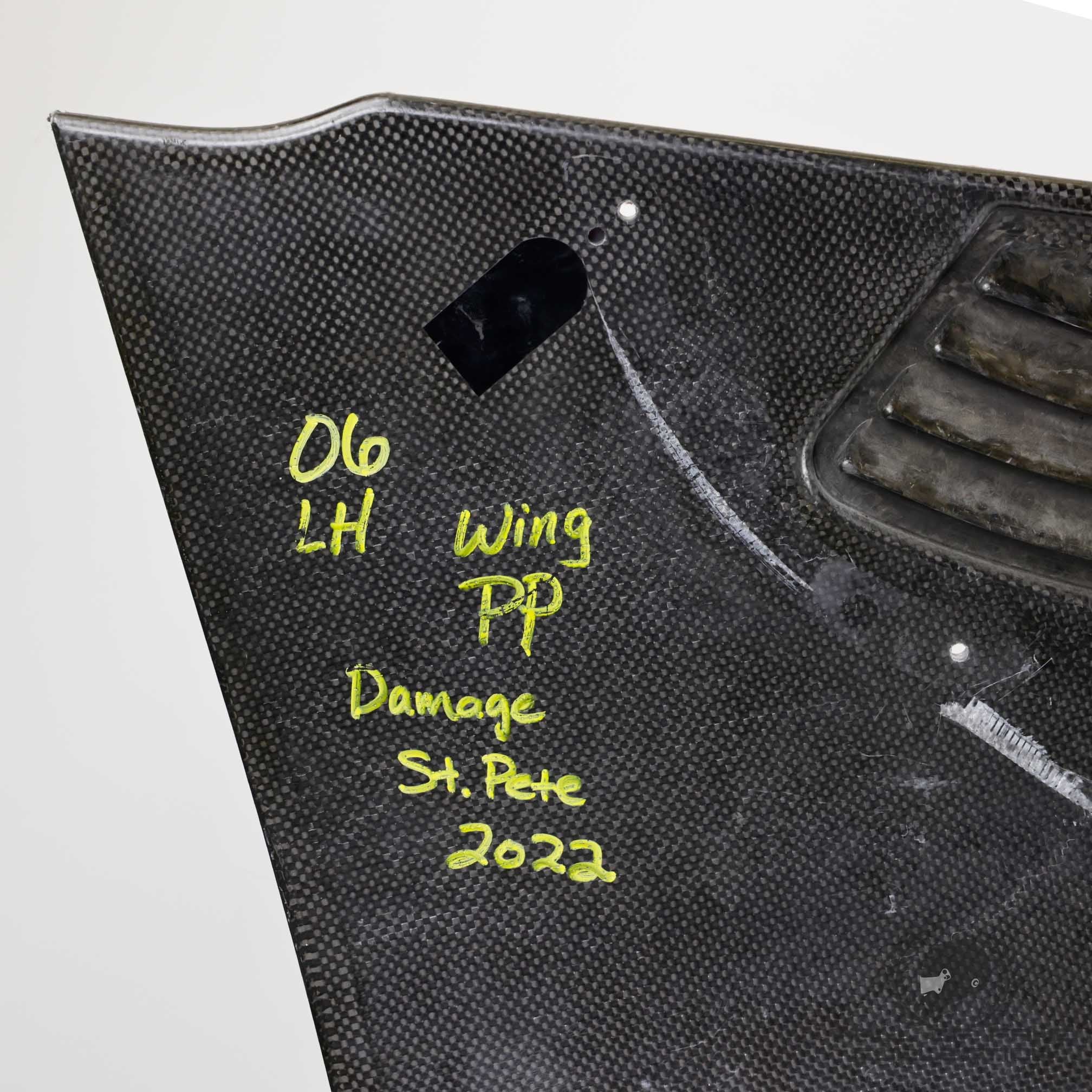 2022 Helio Castroneves Used Meyer Shank Racing IndyCar Rear End Plate