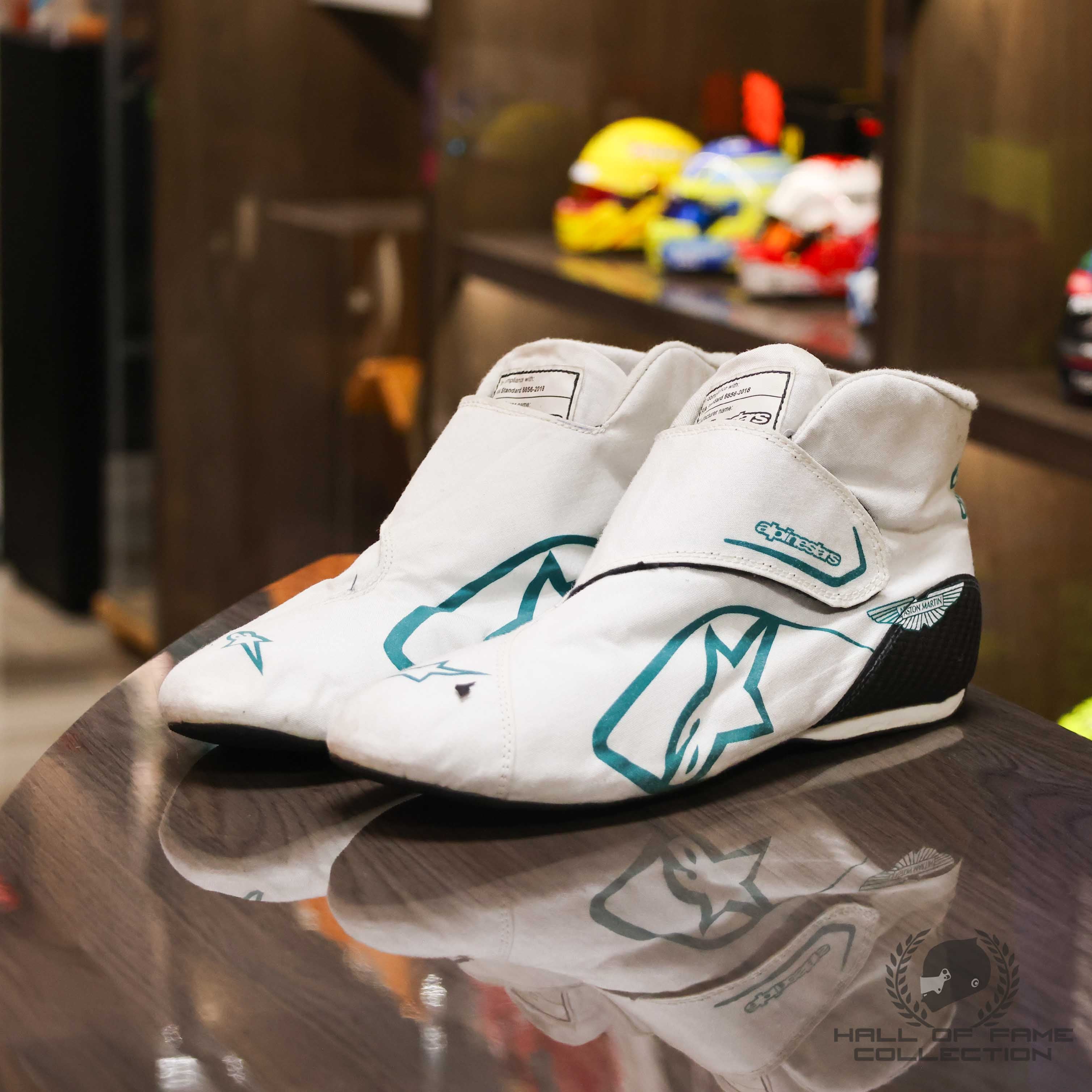 2023 Lance Stroll Race Used Aston Martin F1 Boots