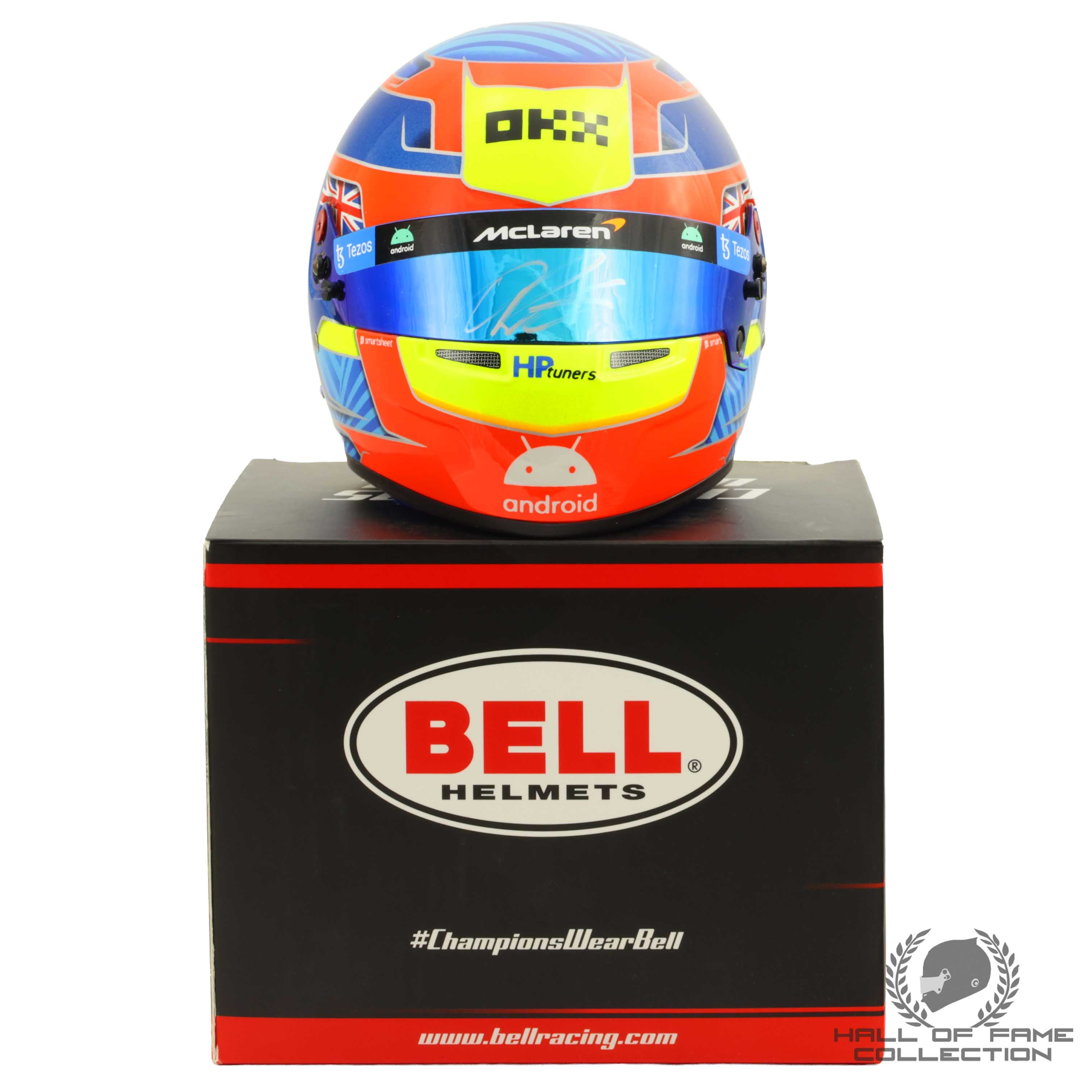 2023 Oscar Piastri Signed 1:2 Scale Bell McLaren F1 Helmet