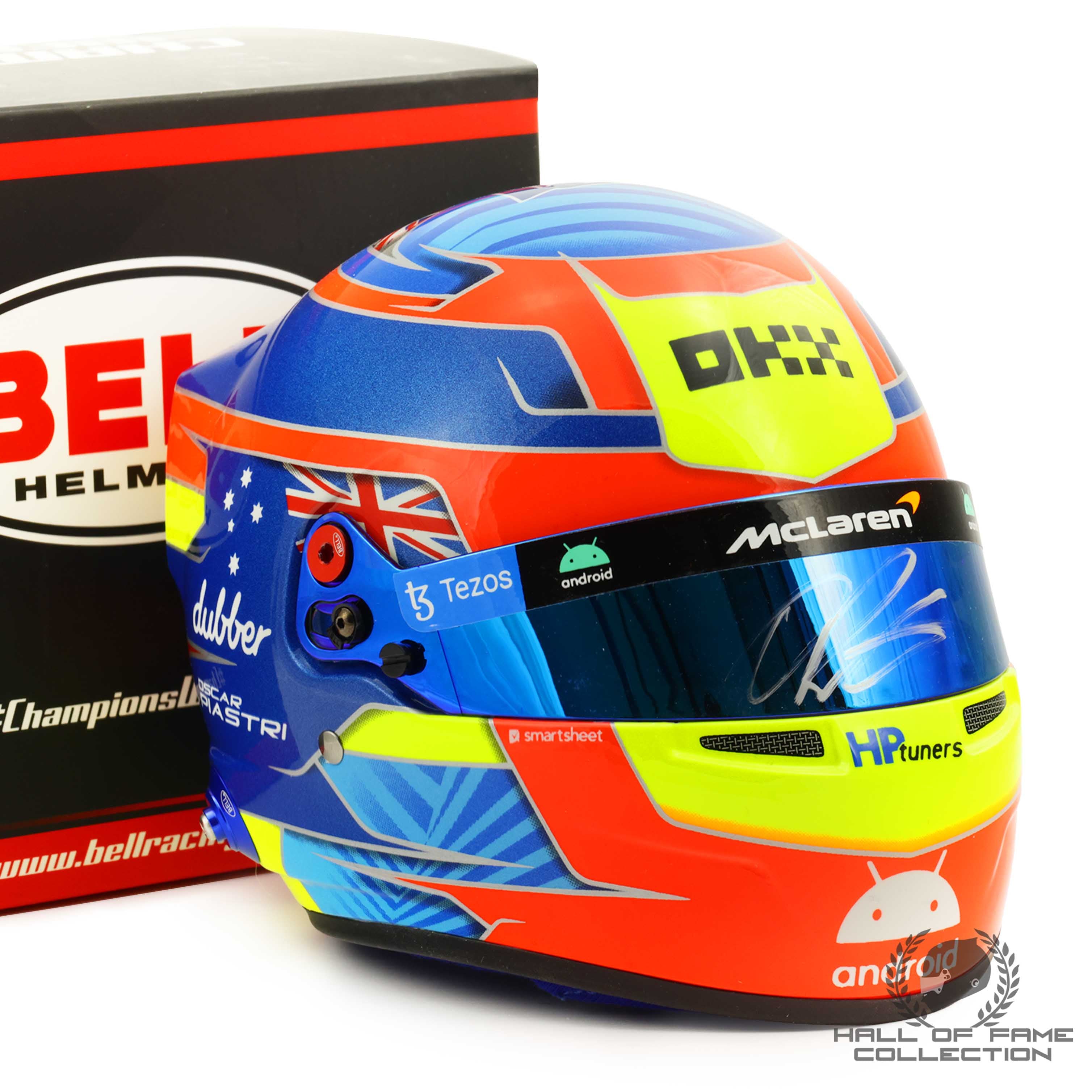 2023 Oscar Piastri Signed 1:2 Scale Bell McLaren F1 Helmet