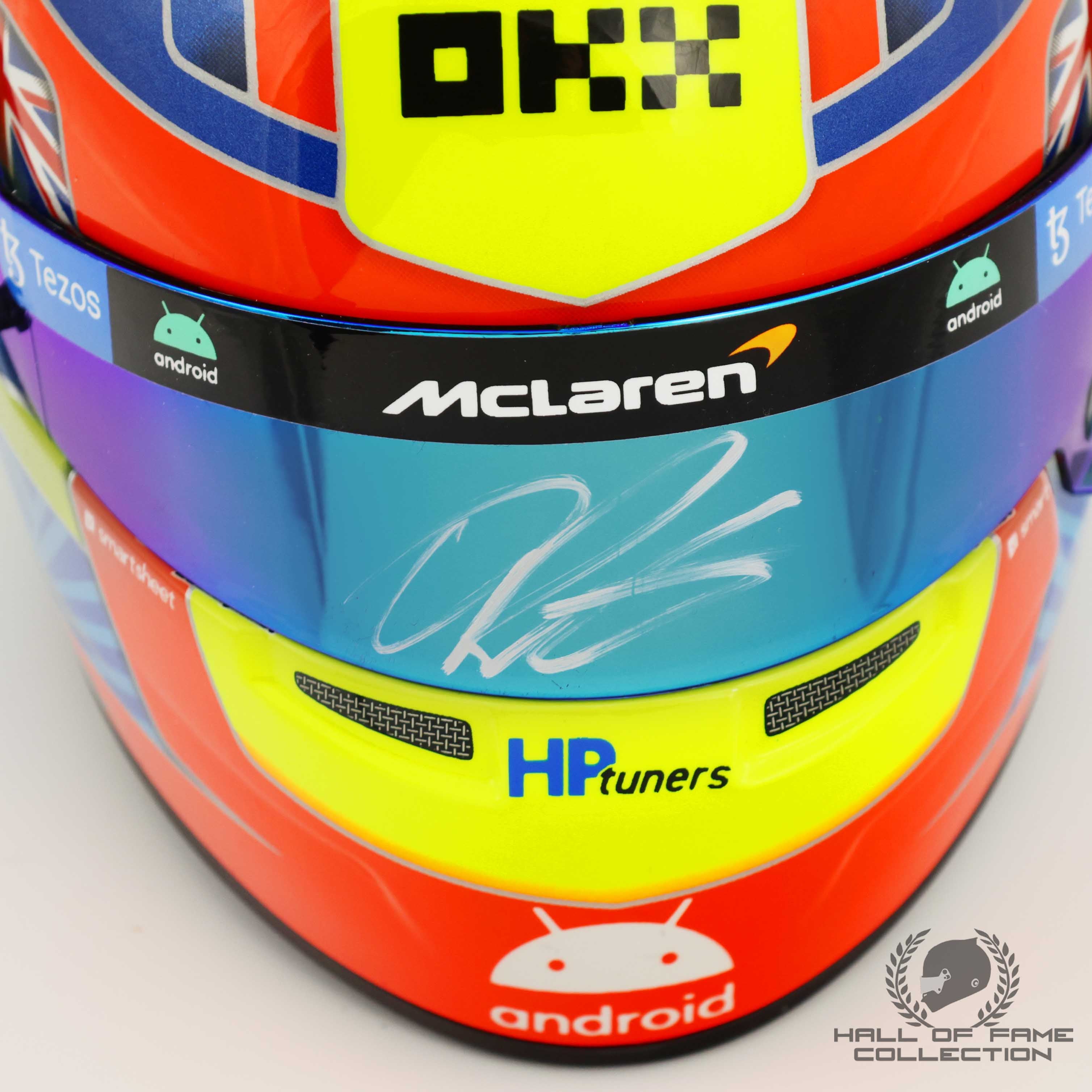 2023 Oscar Piastri Signed 1:2 Scale Bell McLaren F1 Helmet