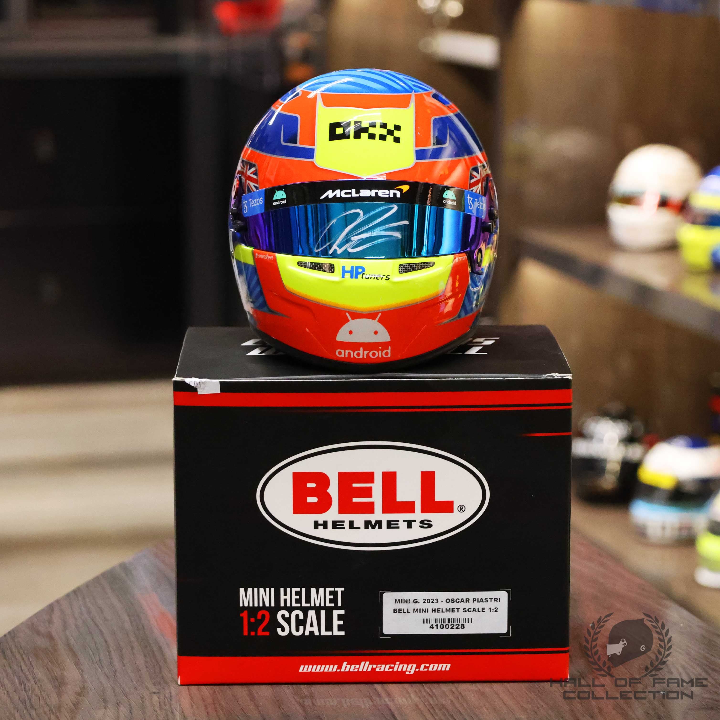 2023 Oscar Piastri Signed 1:2 Scale Bell McLaren F1 Helmet