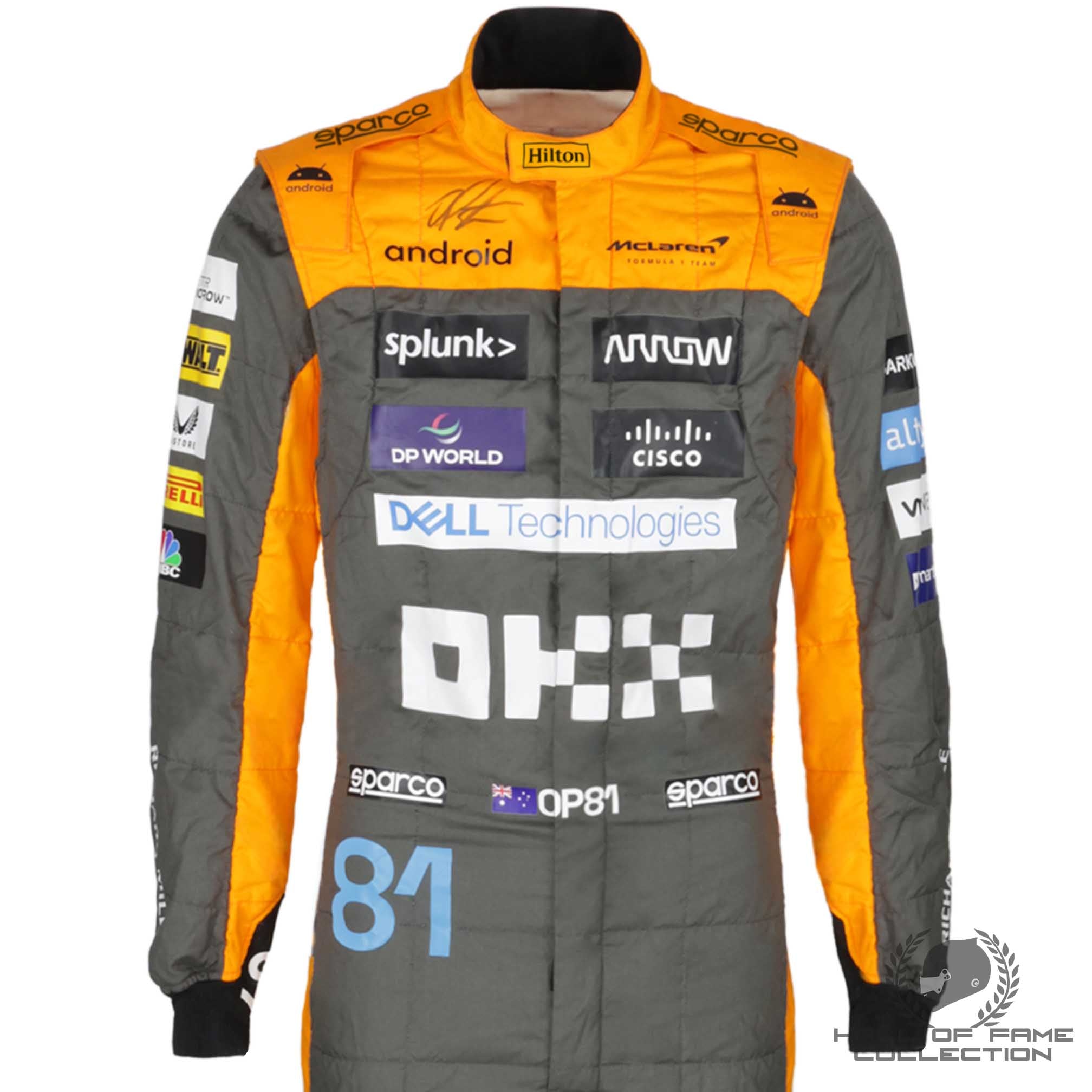 2023 Oscar Piastri Signed Rookie Year McLaren F1 Worn Suit