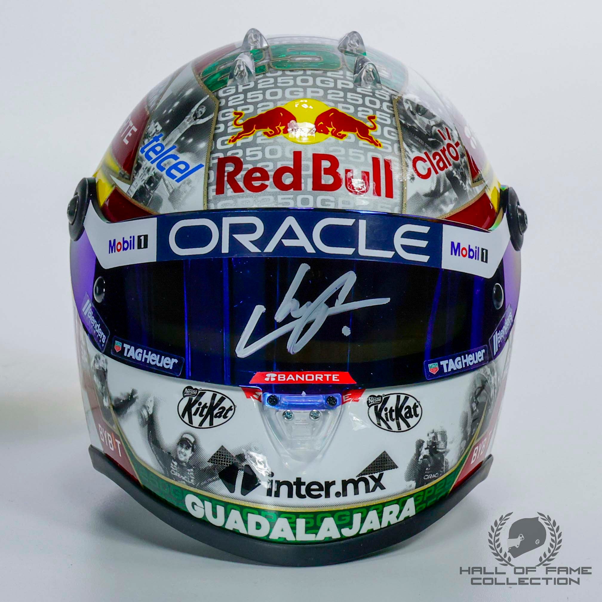 2023 Sergio Perez Signed 250GP Red Bull Racing 1:2 Scale F1 Helmet
