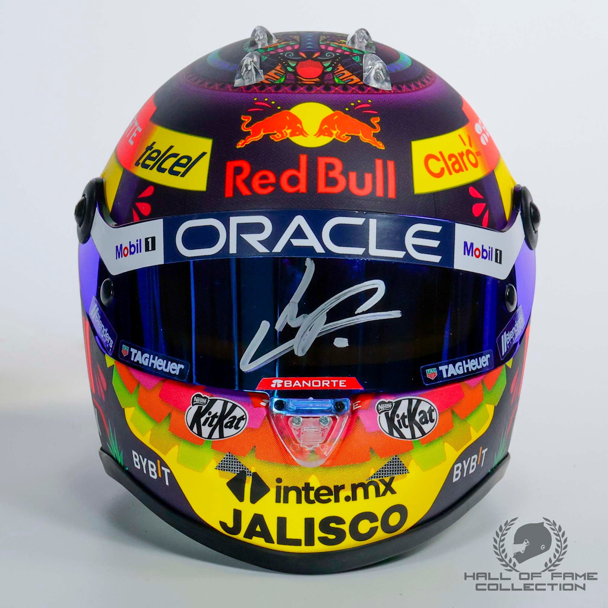 2023 Sergio Perez Signed Mexico GP Red Bull Racing 1:2 Scale F1 Helmet