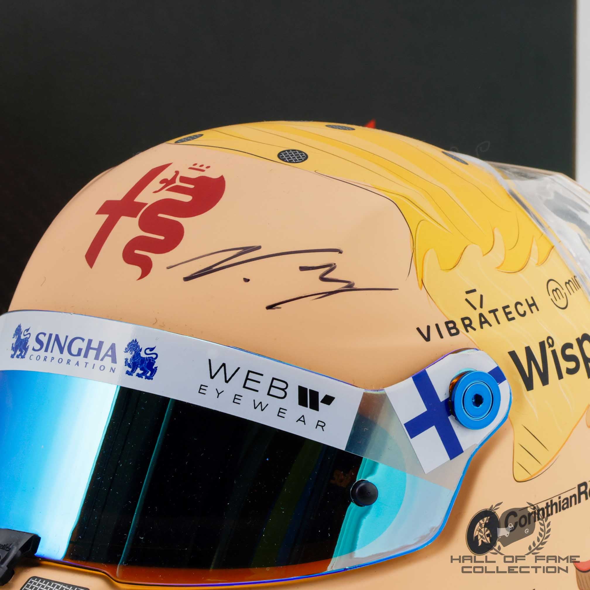 2023 Valtteri Bottas Signed 1:2 Scale Stilo Alfa Romeo Bahrain Test F1 Helmet