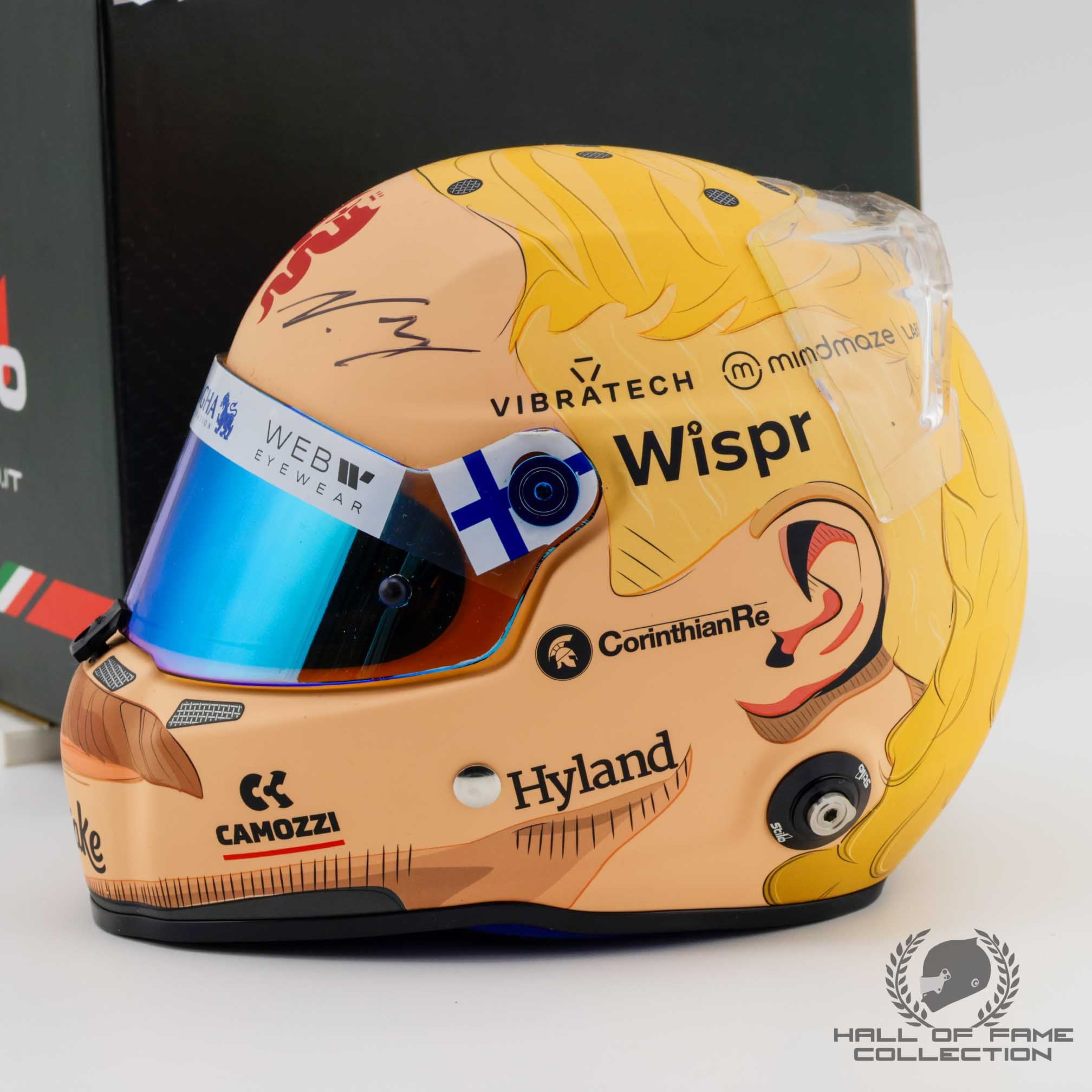2023 Valtteri Bottas Signed 1:2 Scale Stilo Alfa Romeo Bahrain Test F1 Helmet