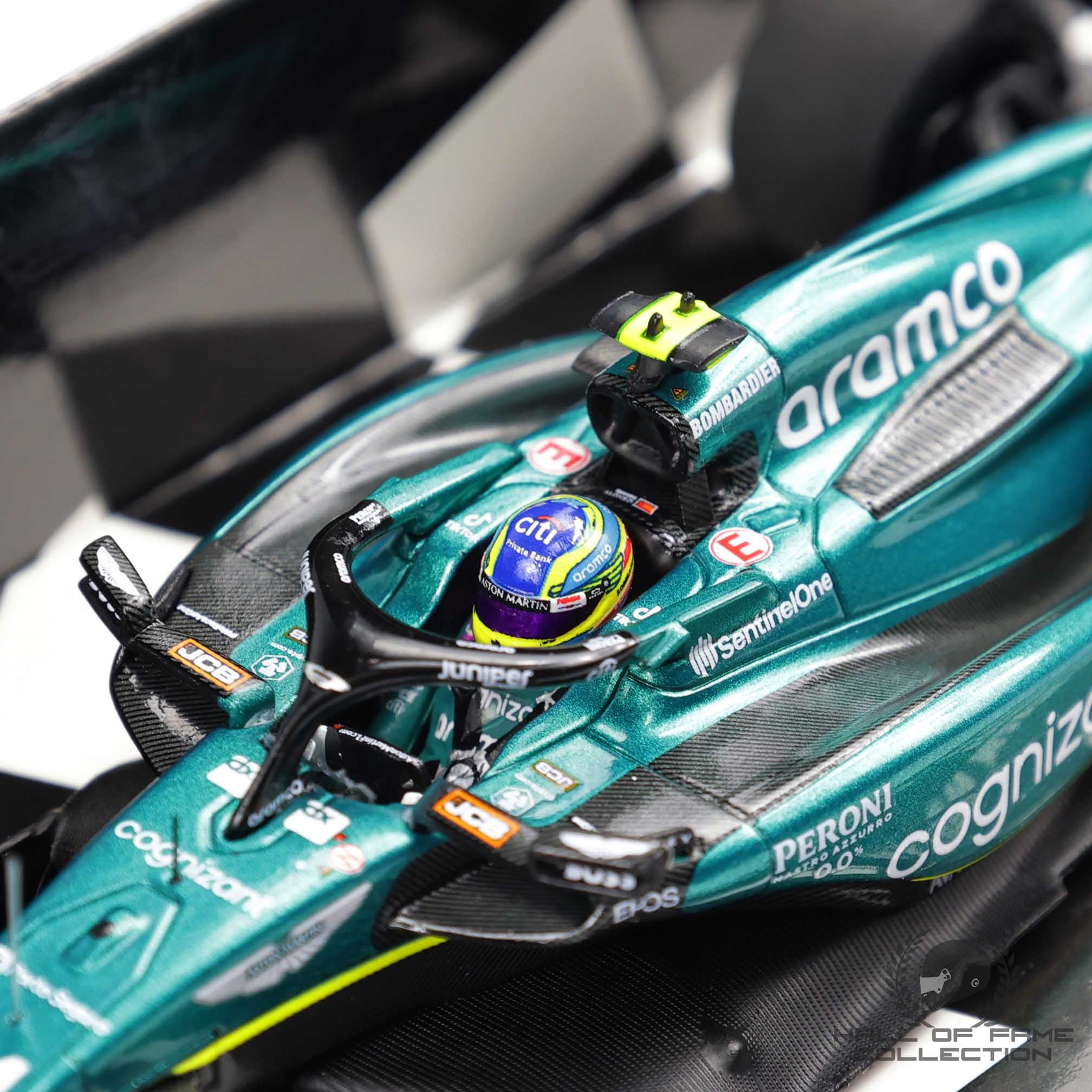 2023 Fernando Alonso Signed 3rd Place Bahrain GP Limited Edition 1/43 Model