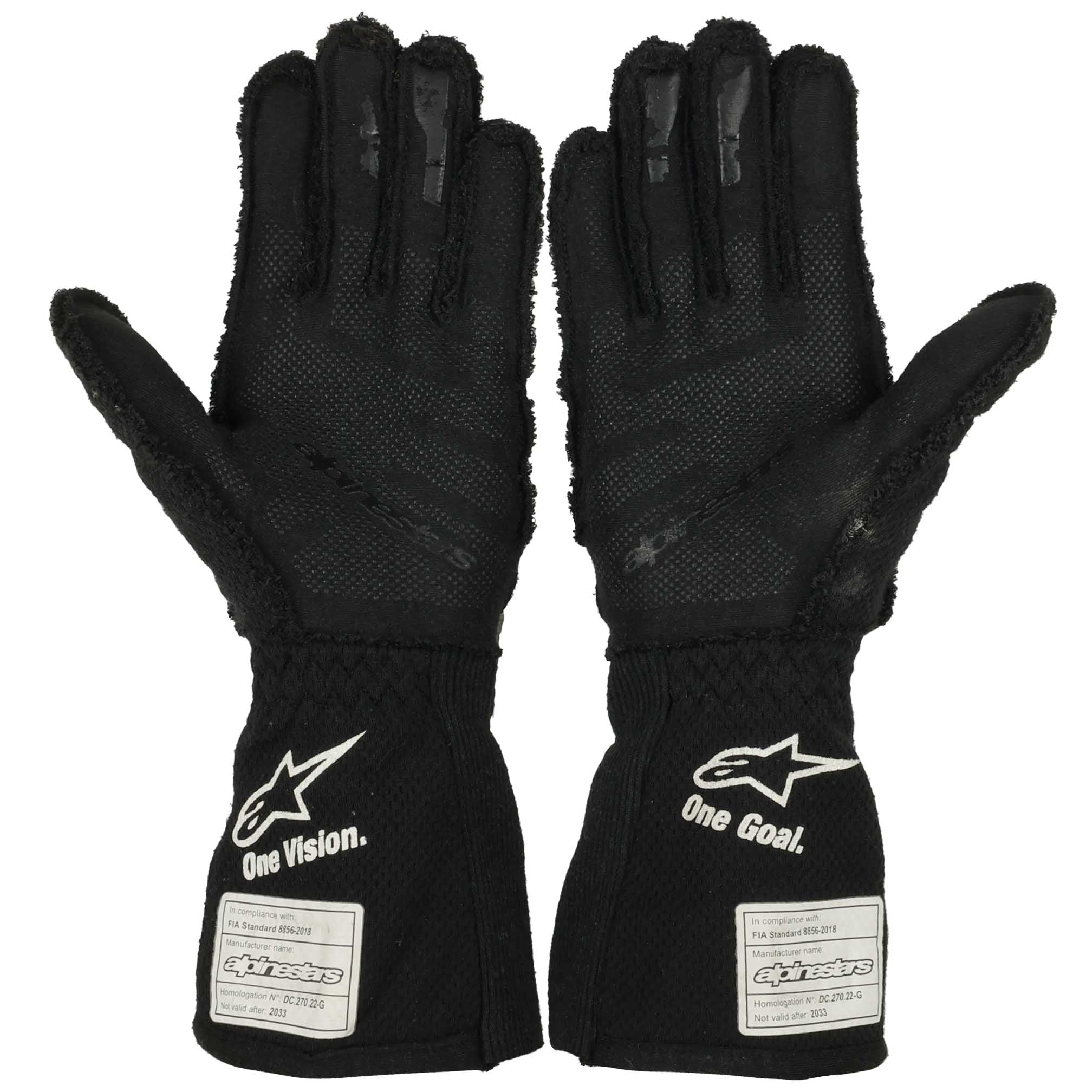 2024 Alexander Rossi Signed Race Used McLaren IndyCar Gloves