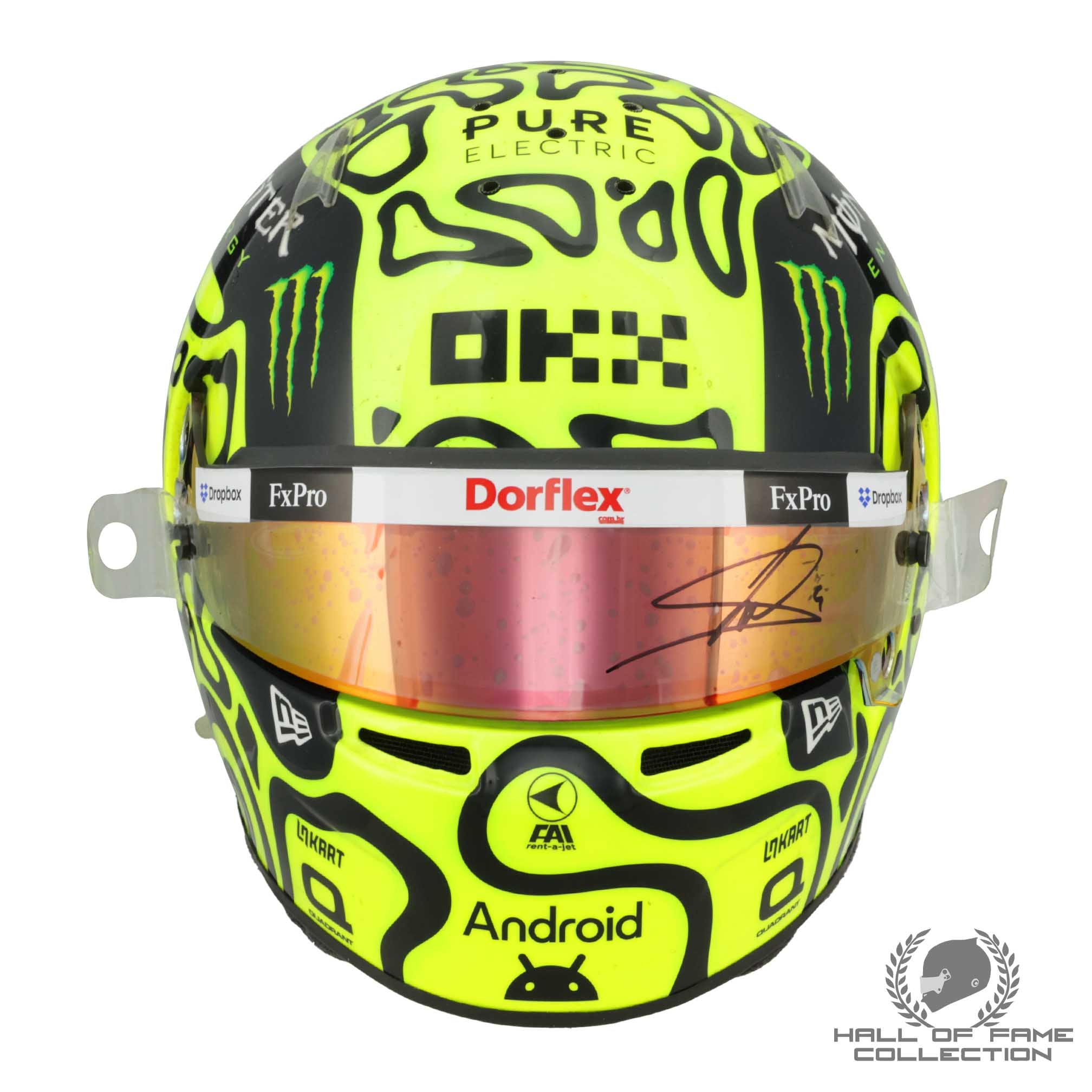 2024 Lando Norris Triple Podium Signed Race Used McLaren F1 Helmet