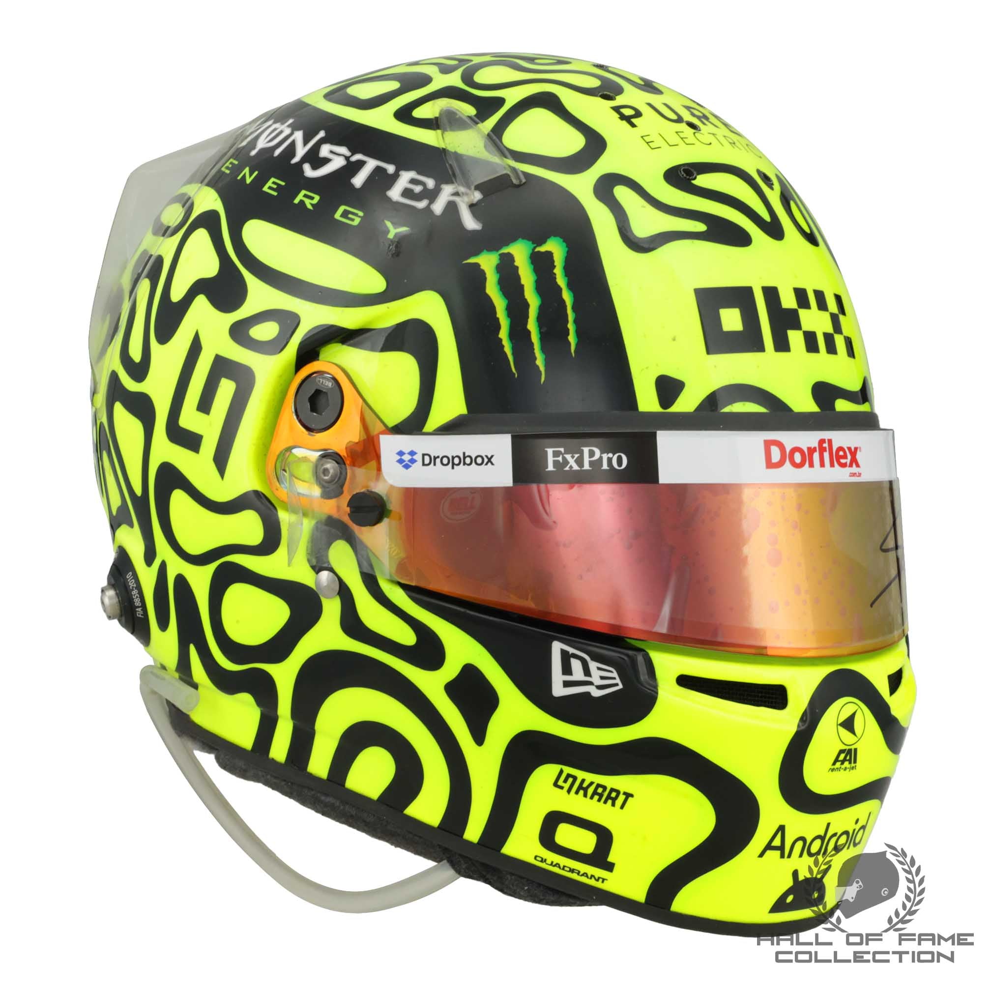 2024 Lando Norris Triple Podium Signed Race Used McLaren F1 Helmet