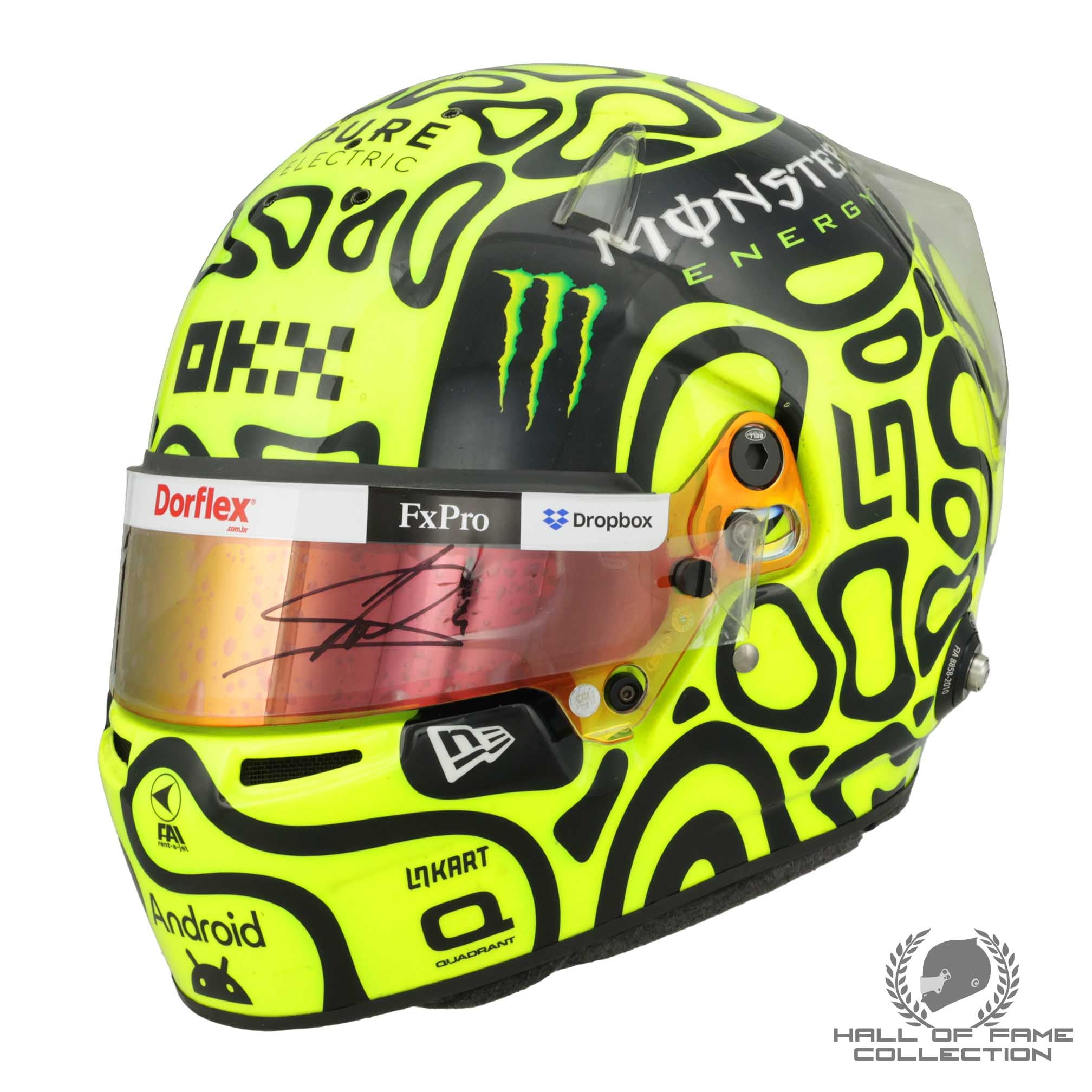 2024 Lando Norris Triple Podium Signed Race Used McLaren F1 Helmet
