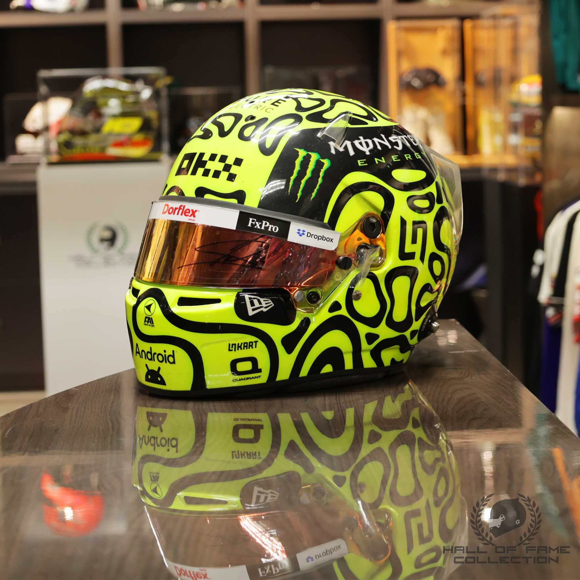 2024 Lando Norris Triple Podium Signed Race Used McLaren F1 Helmet