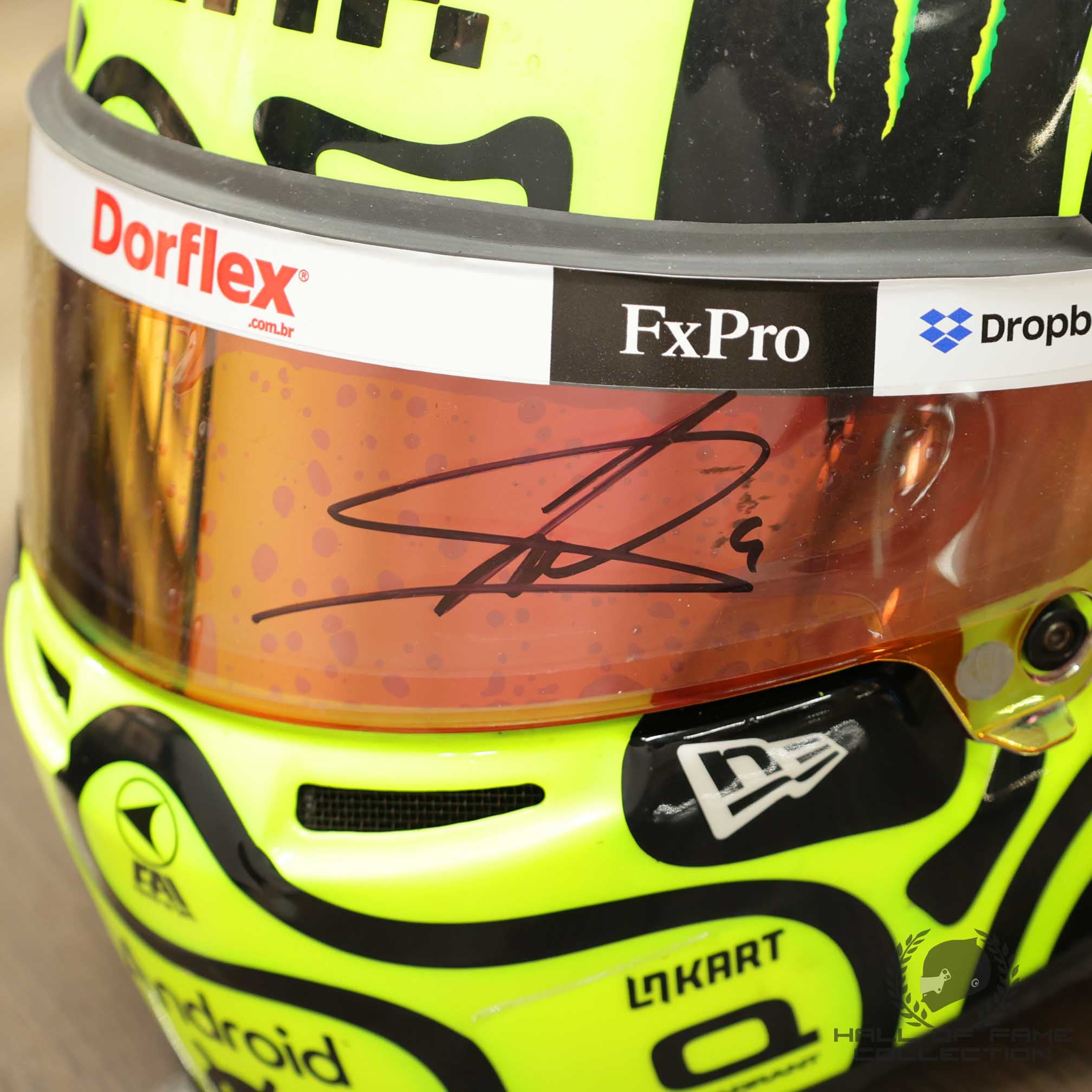 2024 Lando Norris Triple Podium Signed Race Used McLaren F1 Helmet