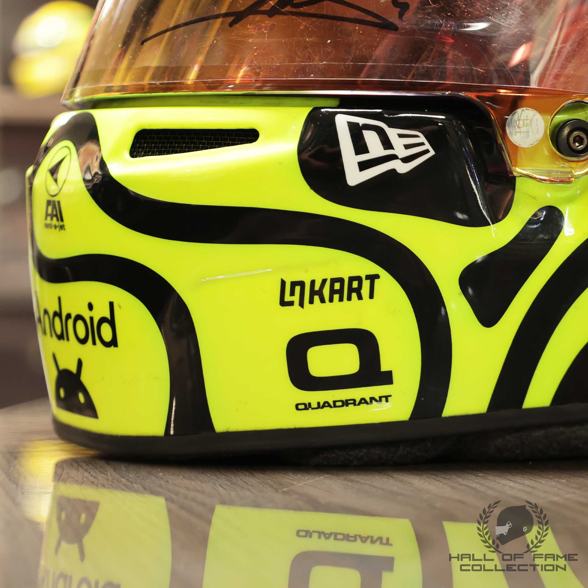 2024 Lando Norris Triple Podium Signed Race Used McLaren F1 Helmet