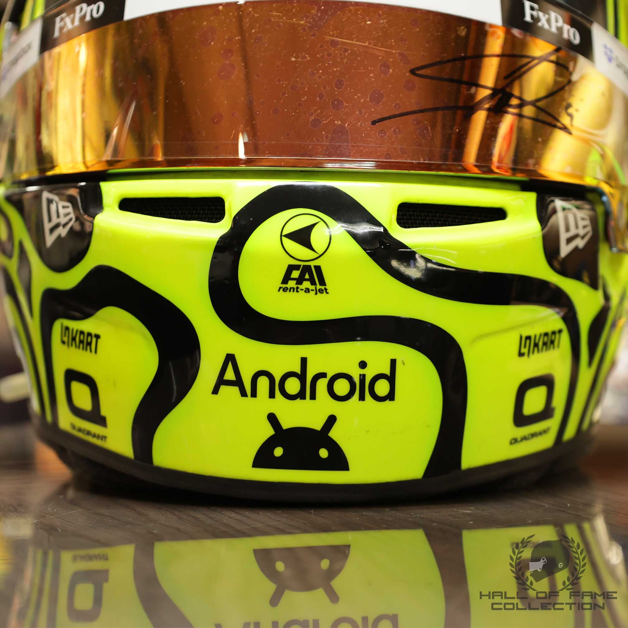 2024 Lando Norris Triple Podium Signed Race Used McLaren F1 Helmet