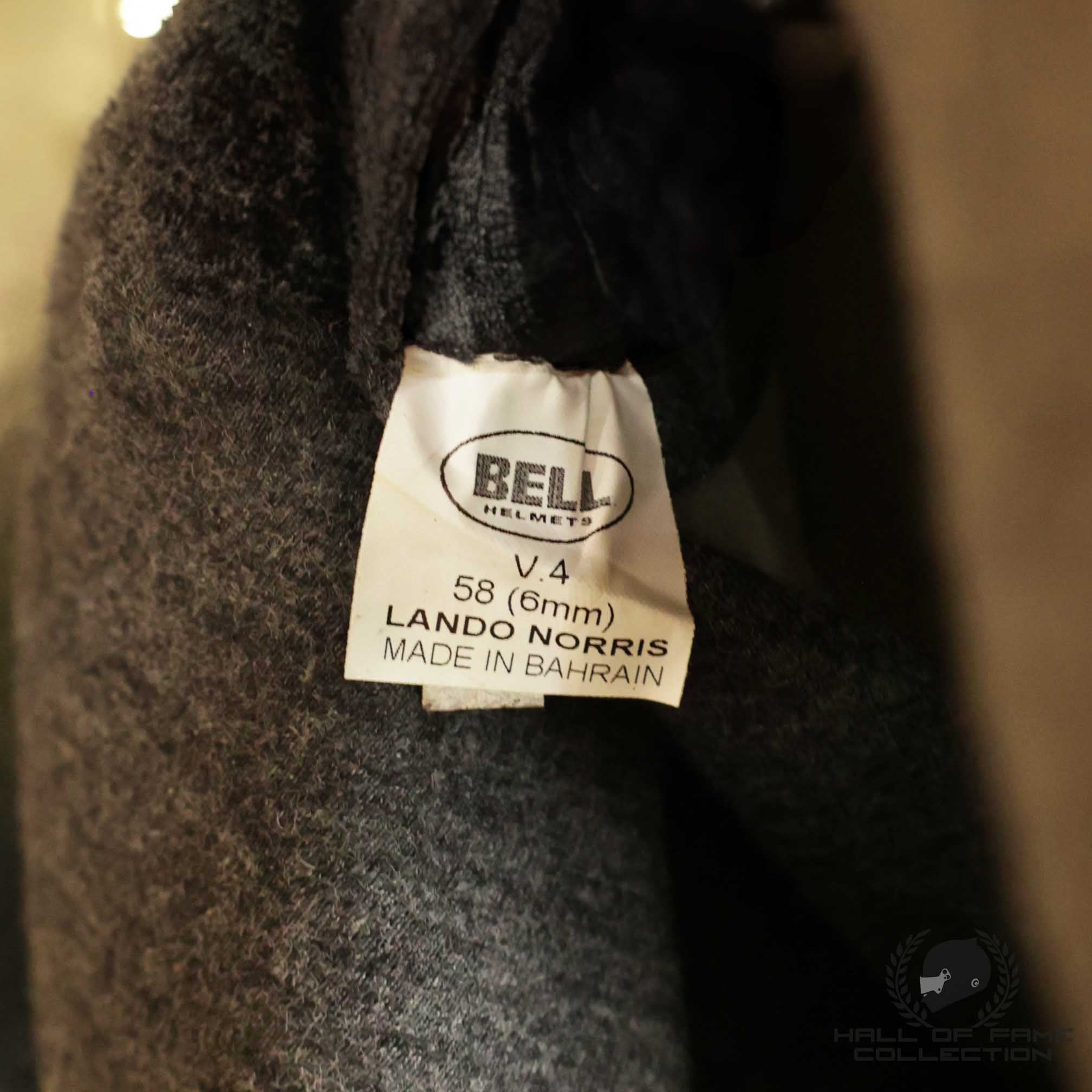 2024 Lando Norris Triple Podium Signed Race Used McLaren F1 Helmet