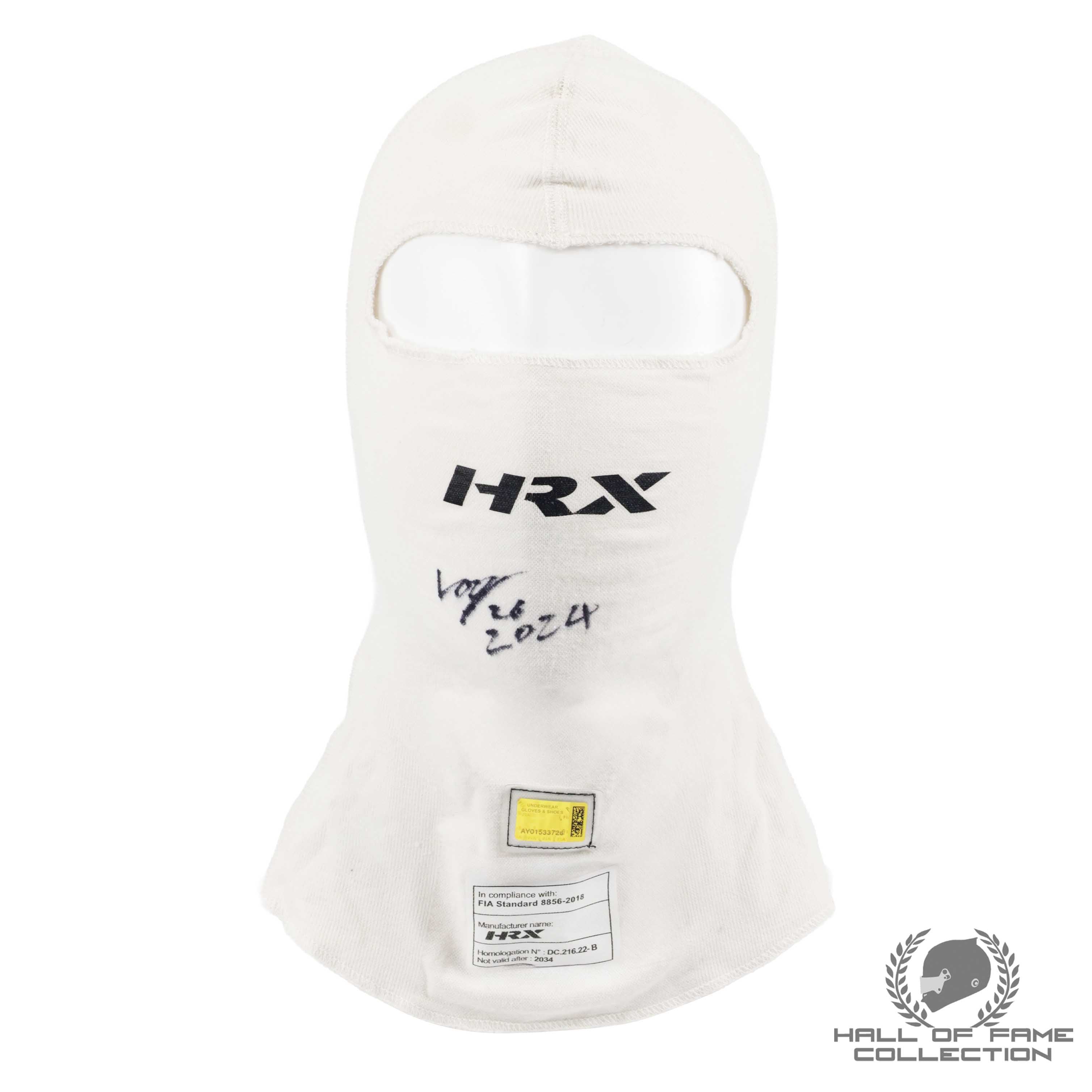 2024 Louis Foster Signed Race Used Andretti Global Indy NXT Balaclava