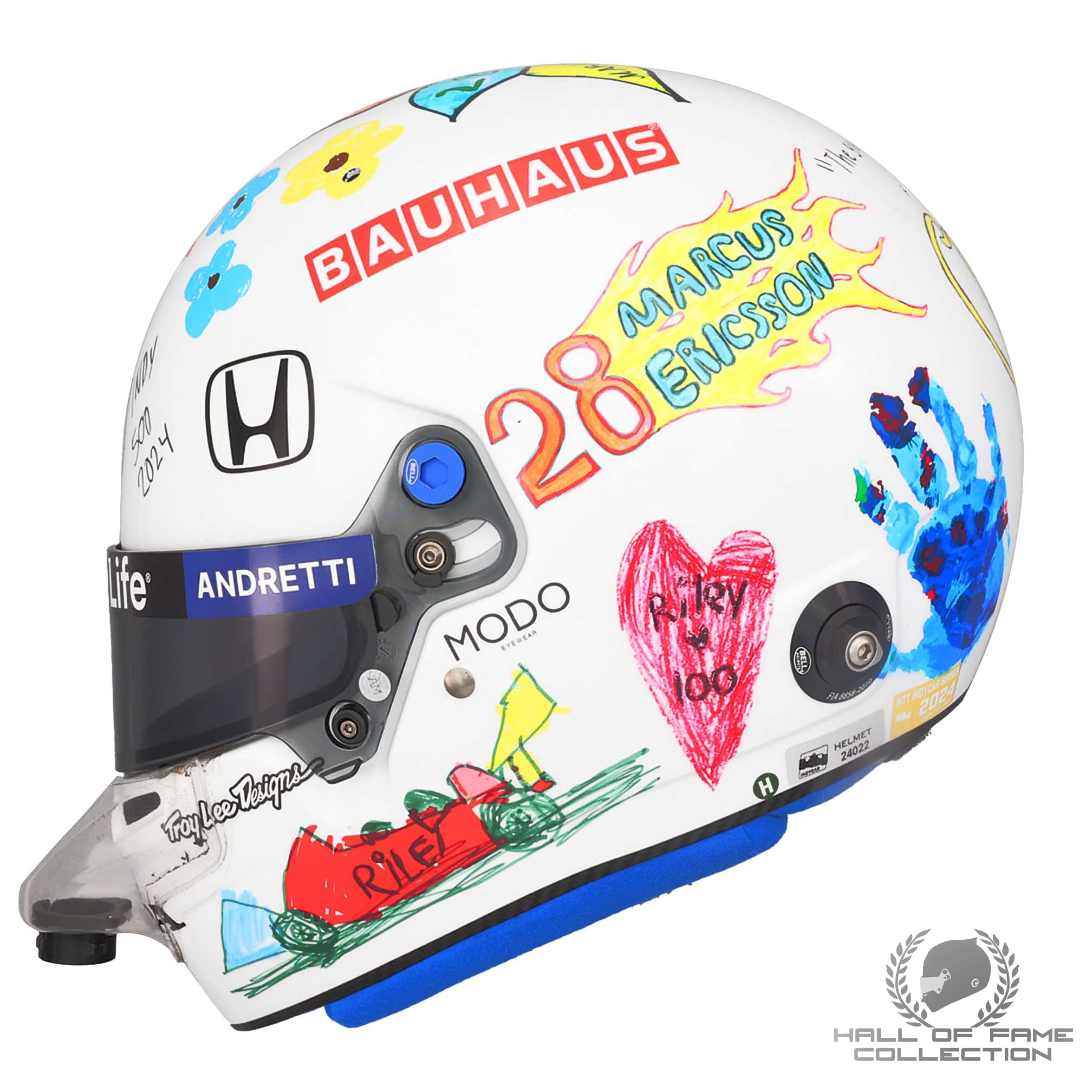 2024 Marcus Ericsson Signed Race Used Indy 500 Andretti Global IndyCar Helmet