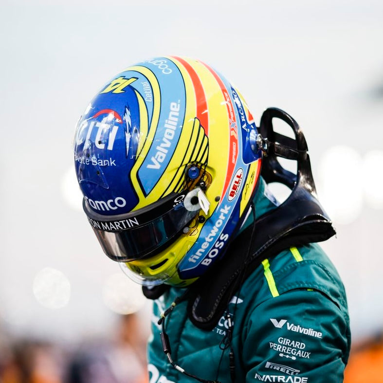 2024 Fernando Alonso Signed Race Used Aston Martin F1 Helmet